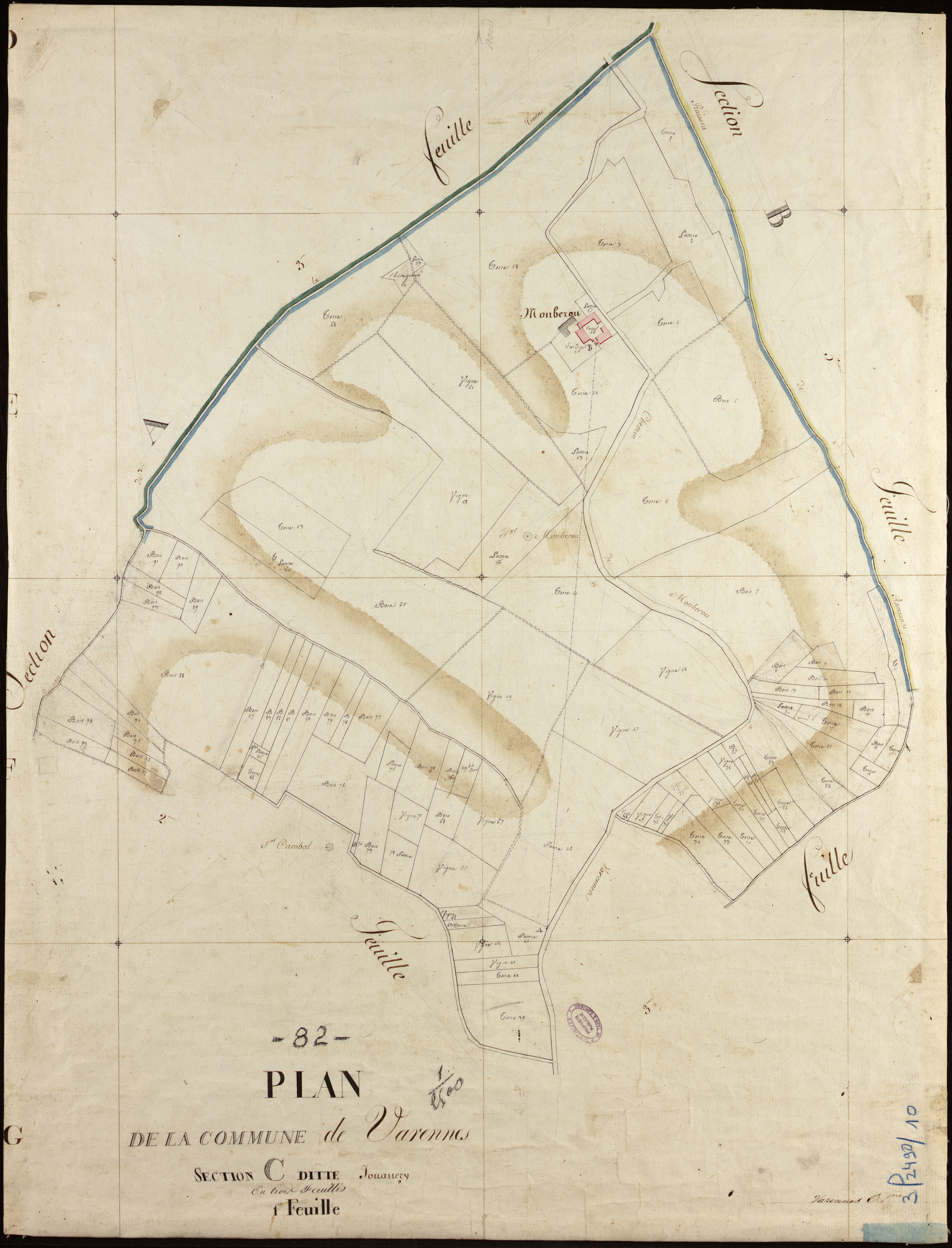 Varennes - Section C - Jouanery, 1ère feuille