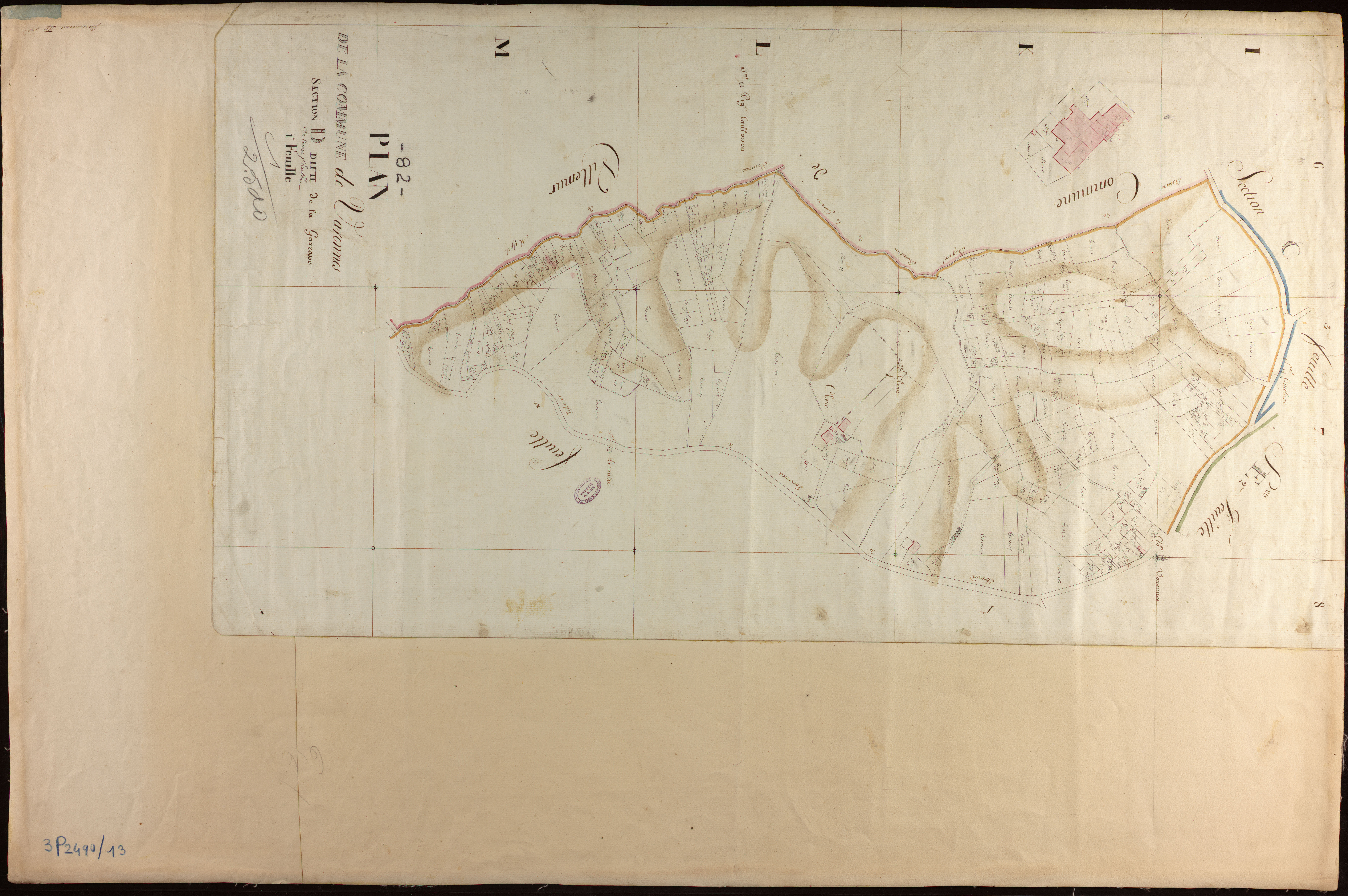 Varennes - Section D - La Garrosse, 1ère feuille