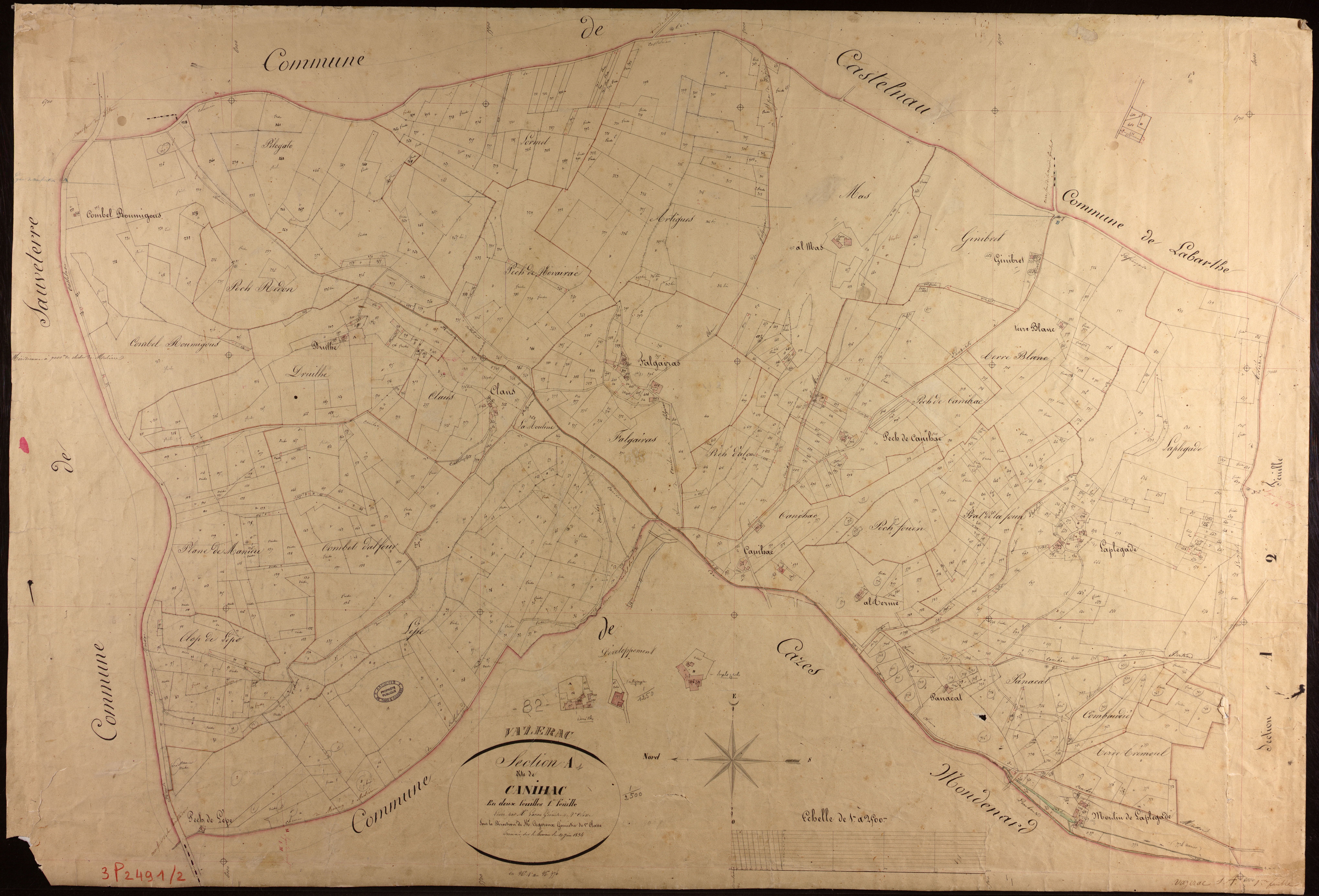 Vazerac - Section A - Canihac, 1ère feuille