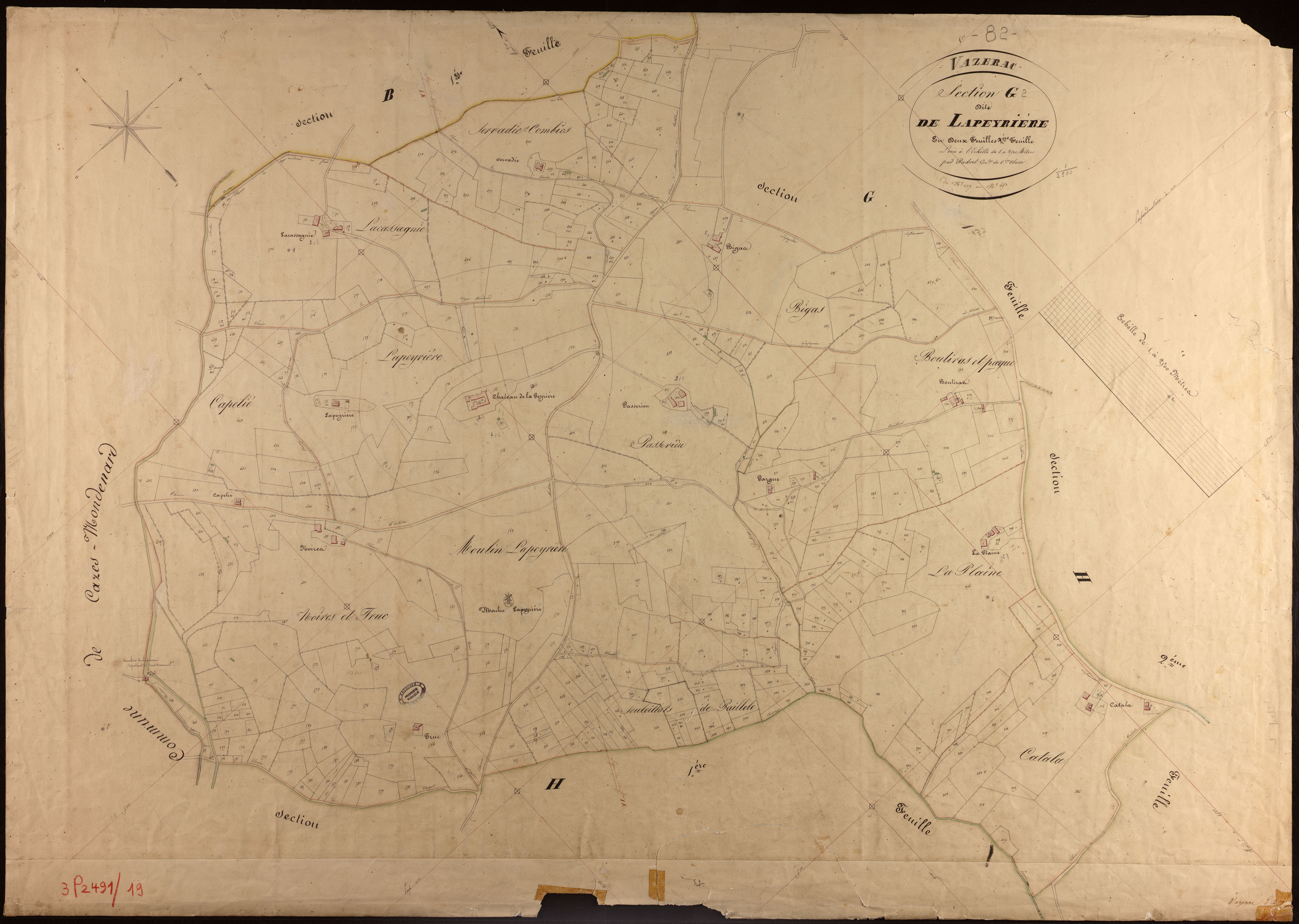 Vazerac - Section G - Lapeyrière, 2e feuille