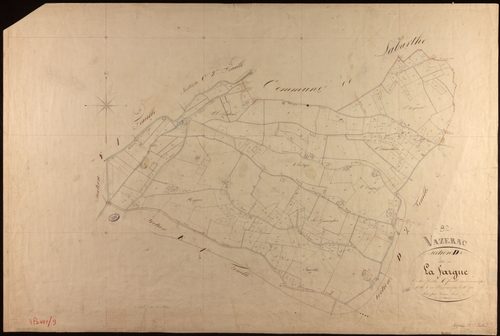 Vazerac - Section D - La Fargue, 1ère feuille