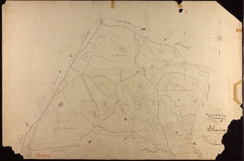 Vazerac - Section E - Blauzac, 1ère feuille