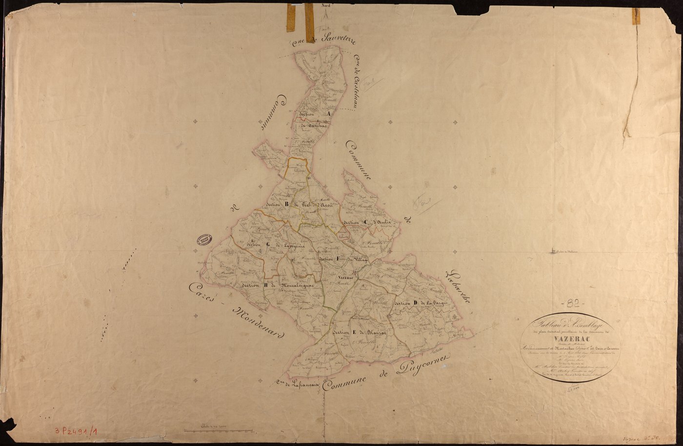 Vazerac - Tableau d'assemblage
