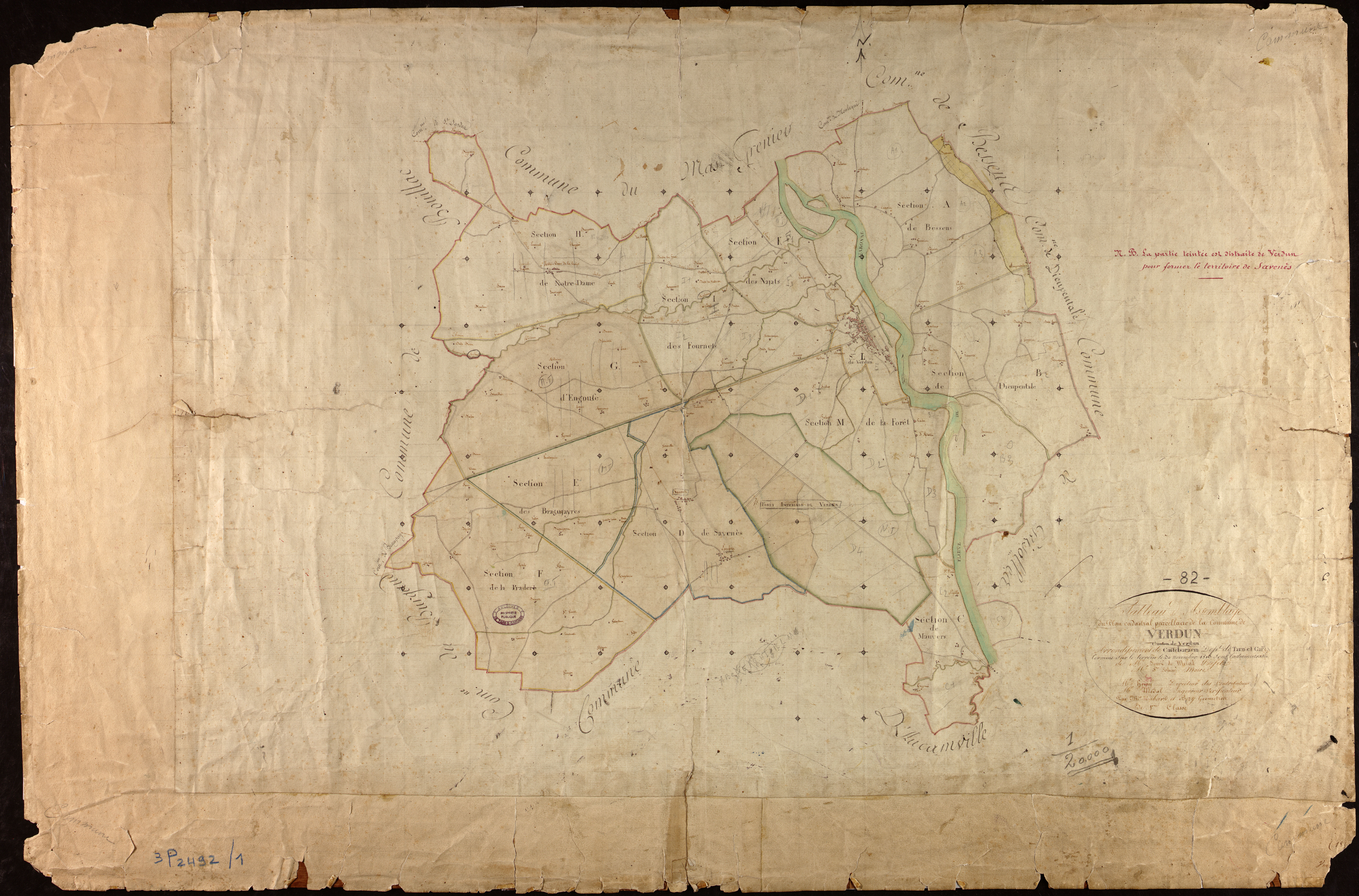 Verdun-sur-Garonne - Tableau d'assemblage