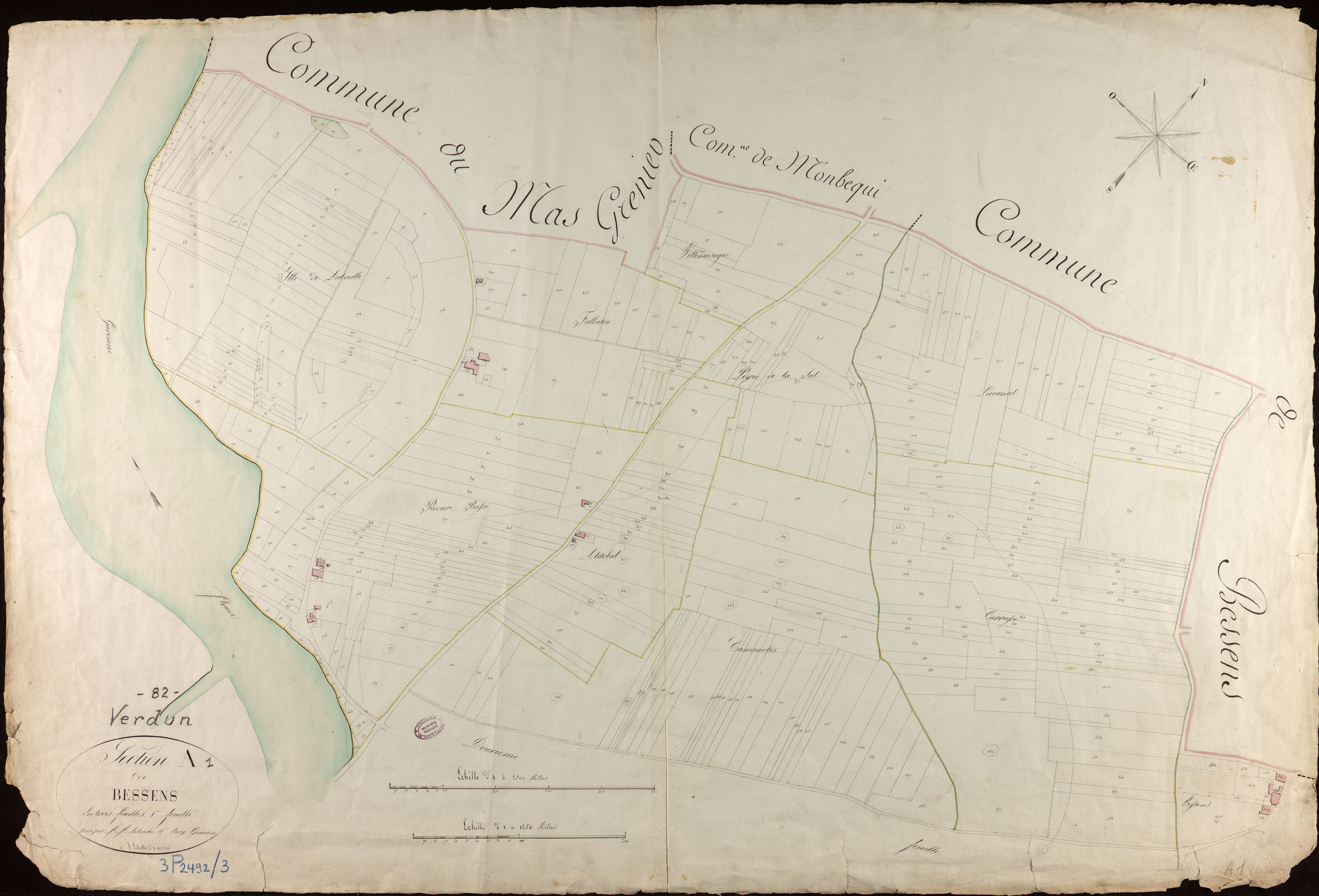 Verdun-sur-Garonne - Section A - Bessens, 1ère feuille