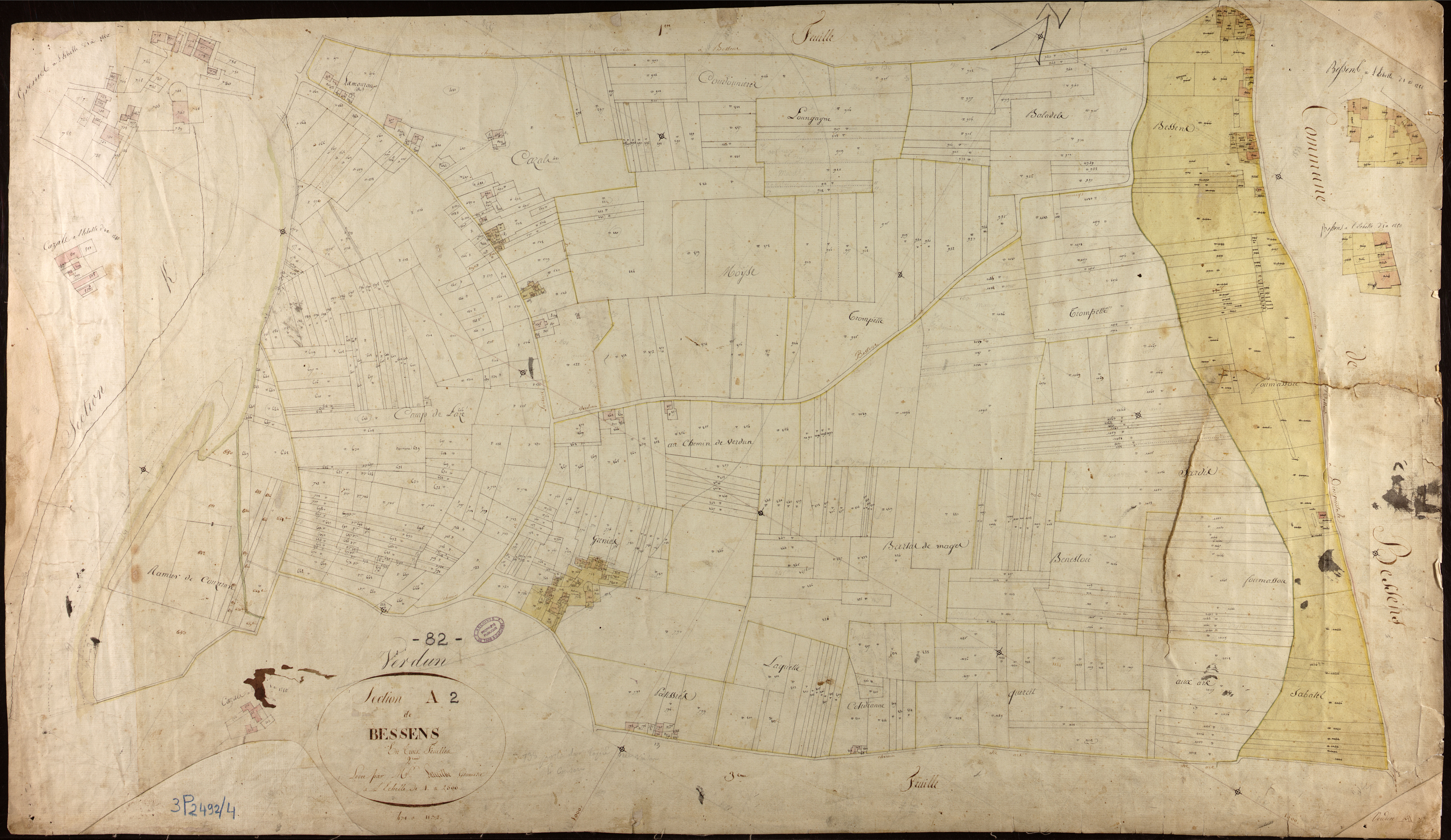 Verdun-sur-Garonne - Section A - Bessens, 2e feuille