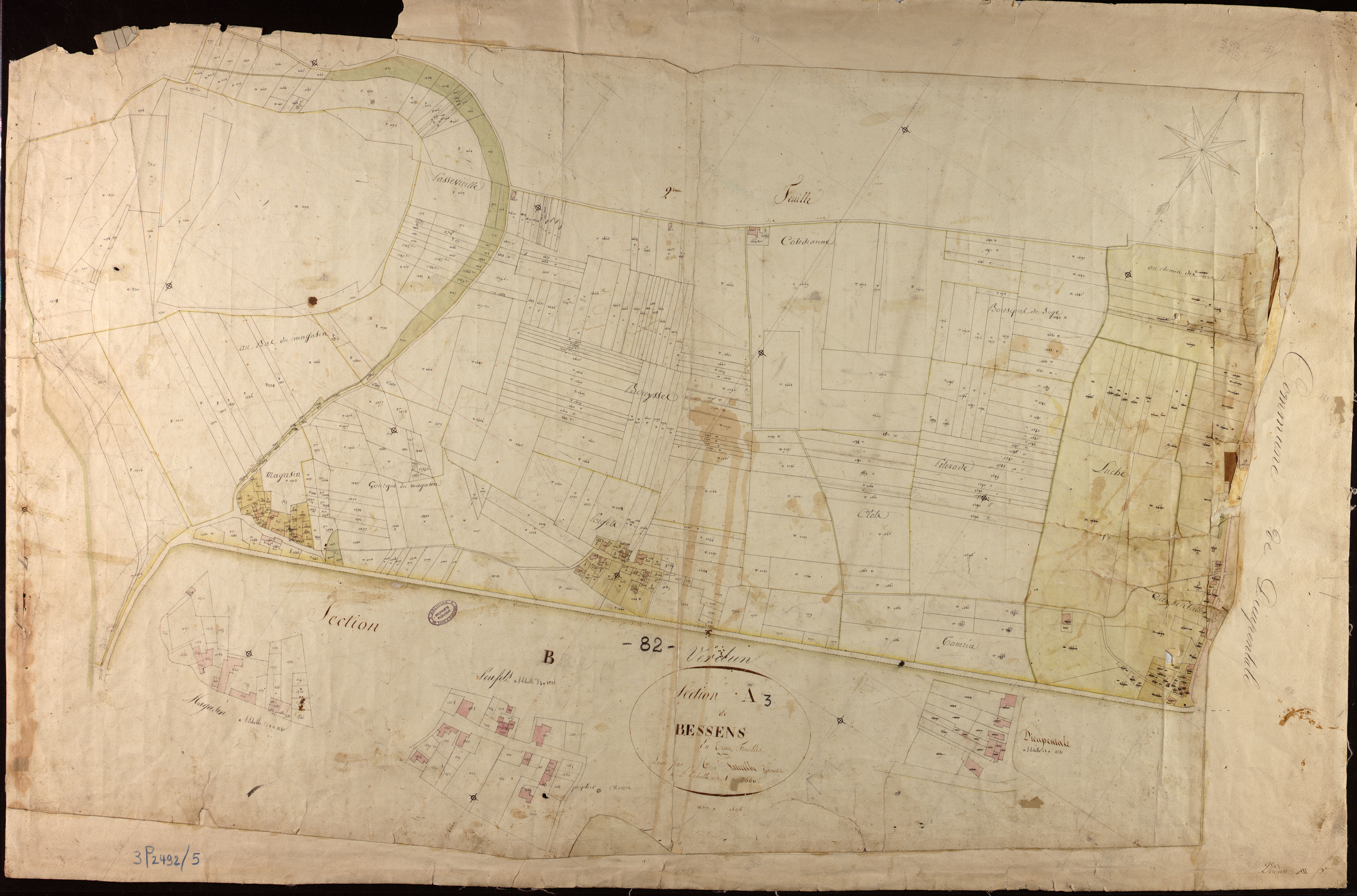 Verdun-sur-Garonne - Section A - Bessens, 3e feuille