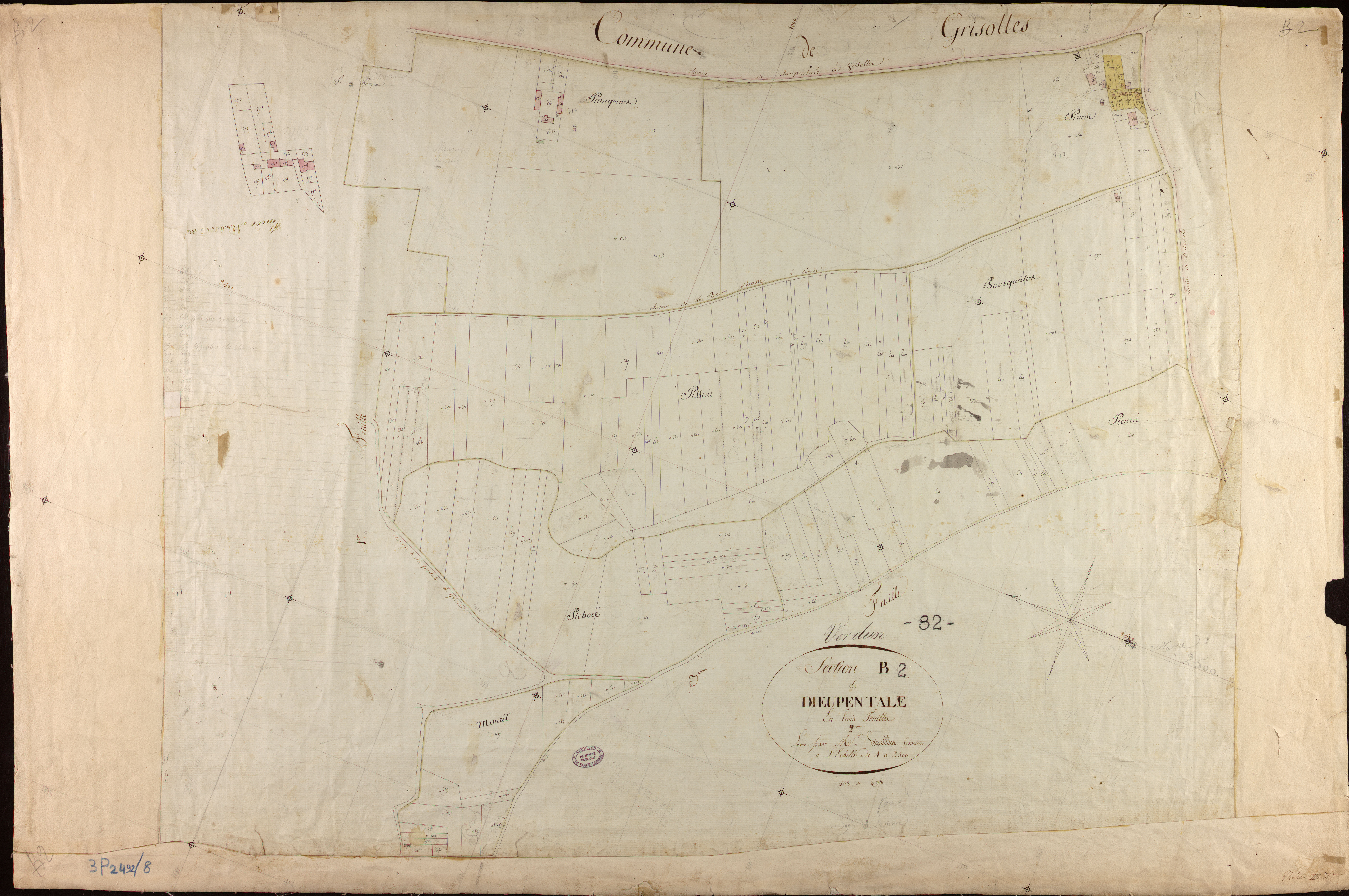 Verdun-sur-Garonne - Section B - Dieupentale, 2e feuille