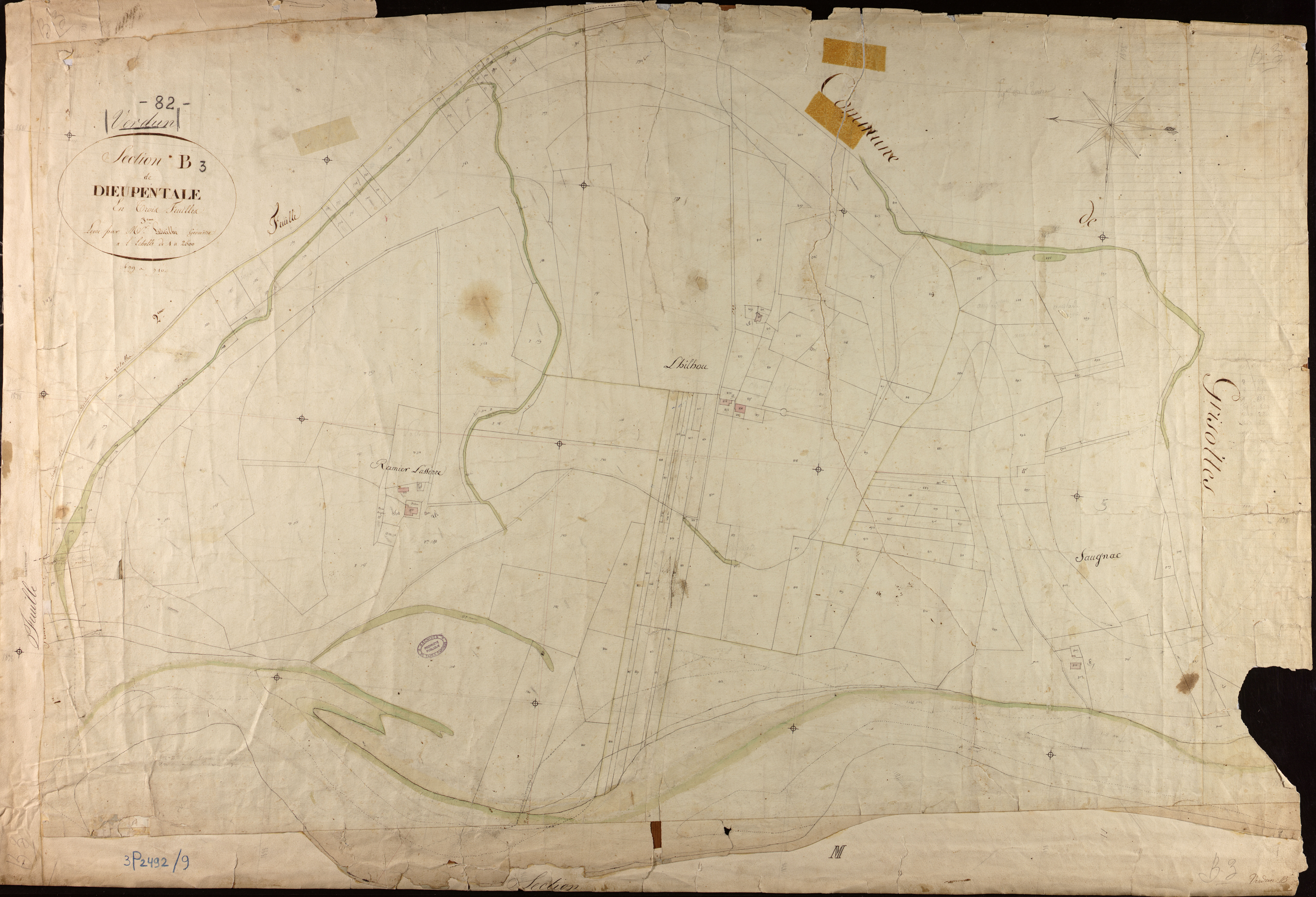 Verdun-sur-Garonne - Section B - Dieupentale, 3e feuille