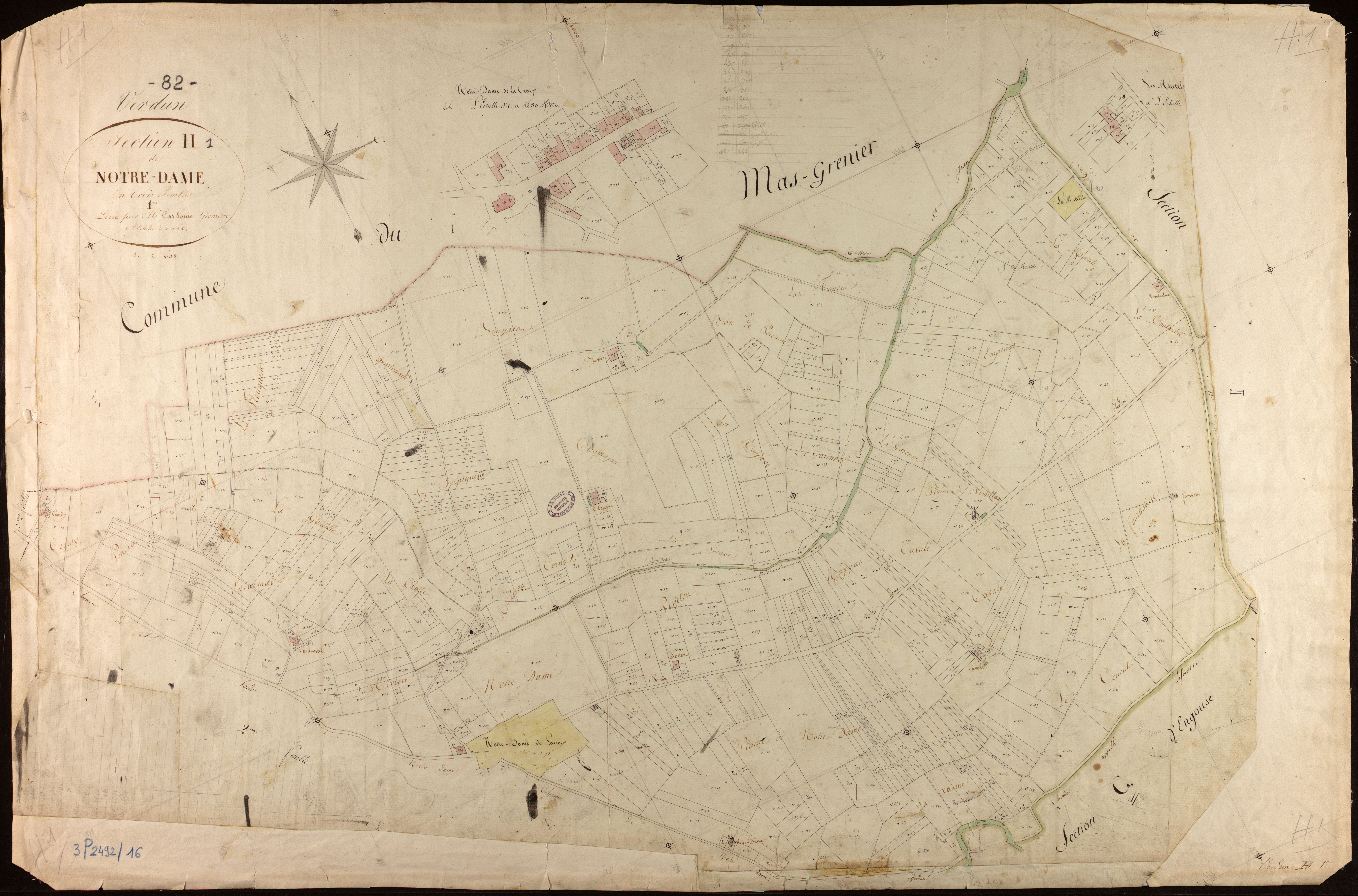 Verdun-sur-Garonne - Section H - Notre-Dame, 1ère feuille