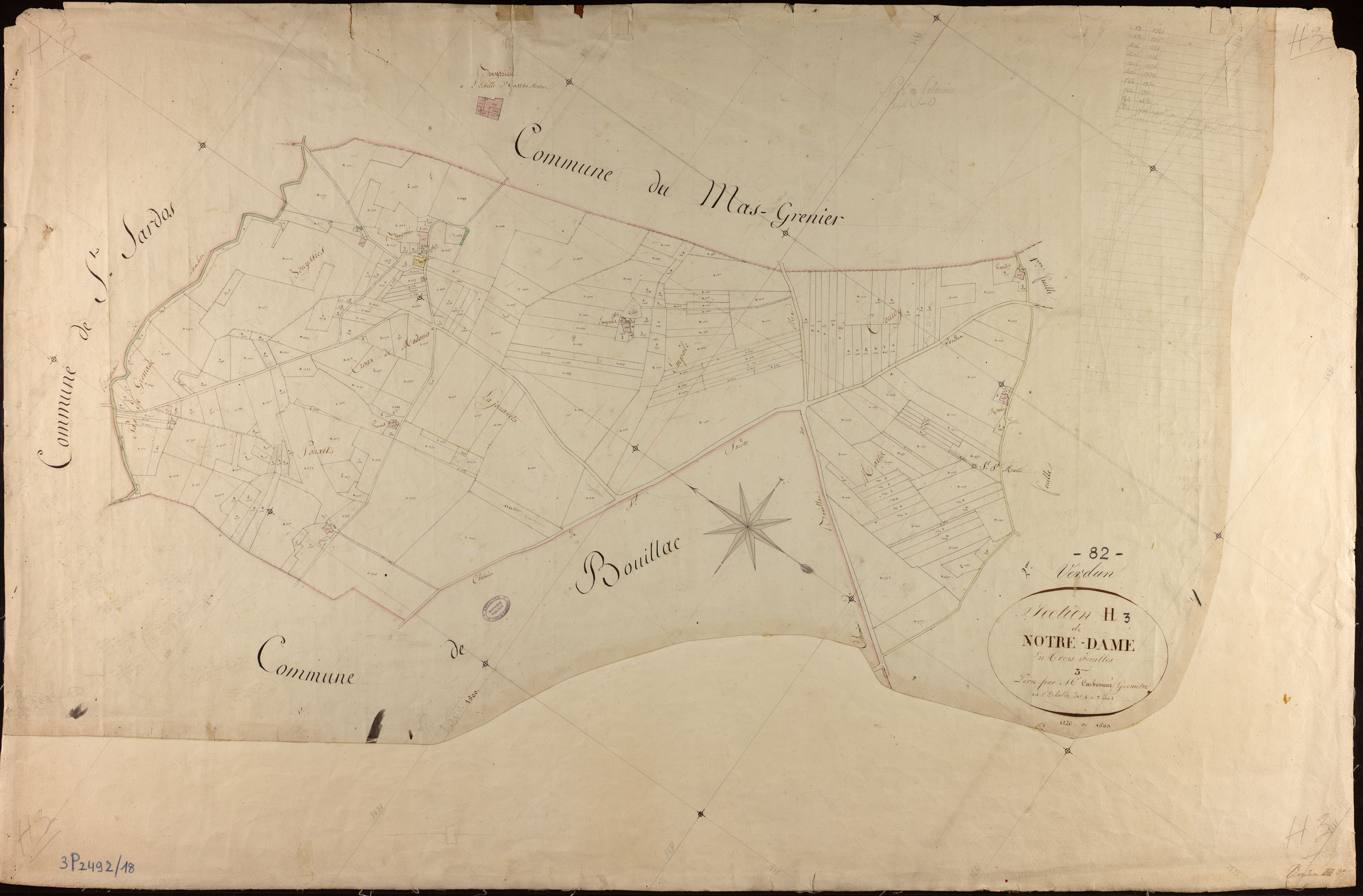 Verdun-sur-Garonne - Section H - Notre-Dame, 3e feuille