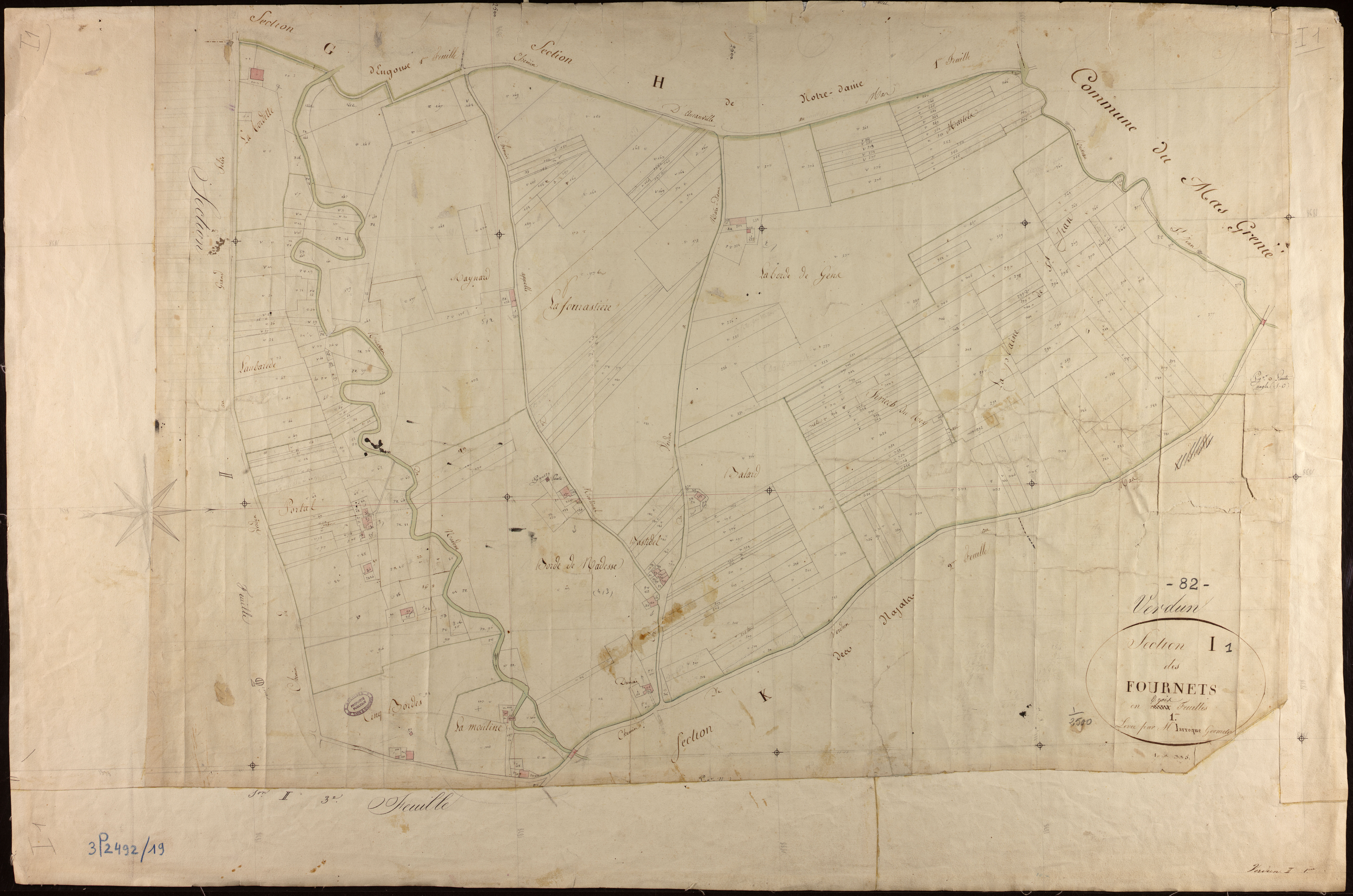 Verdun-sur-Garonne - Section I - Les Fournets, 1ère feuille