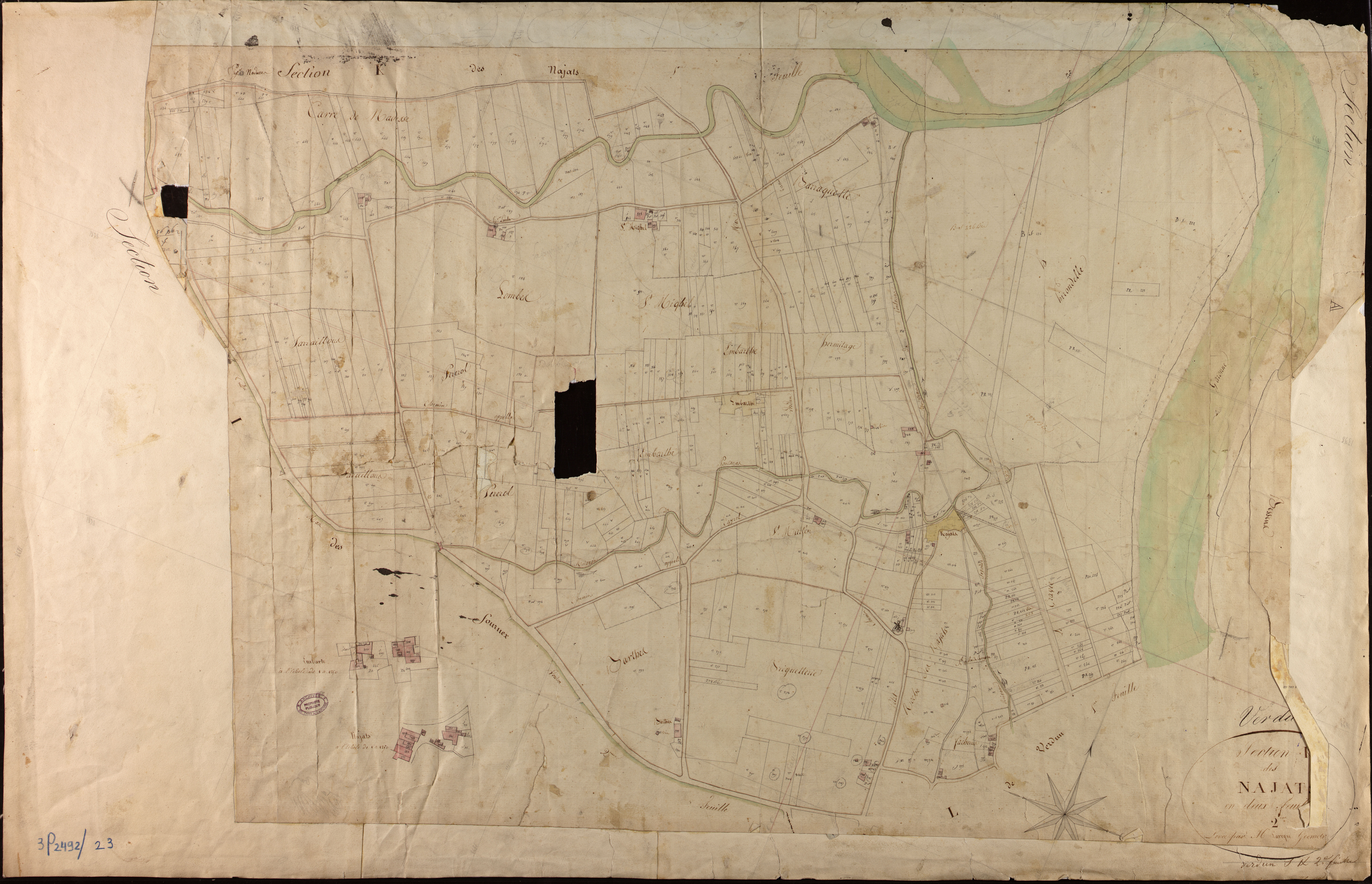 Verdun-sur-Garonne - Section K - Les Najats, 2e feuille