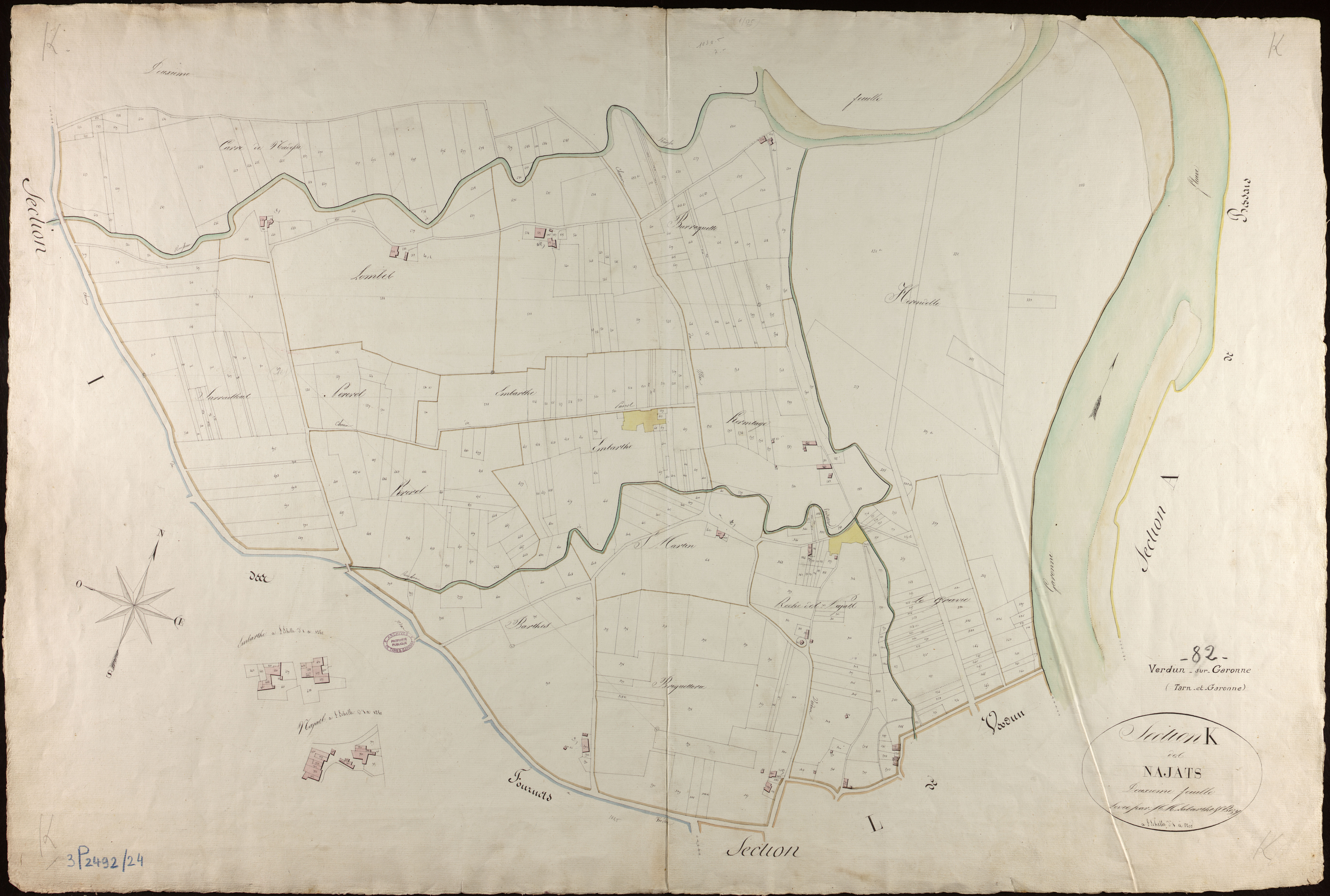 Verdun-sur-Garonne - Section K - Les Najats, 2e feuille