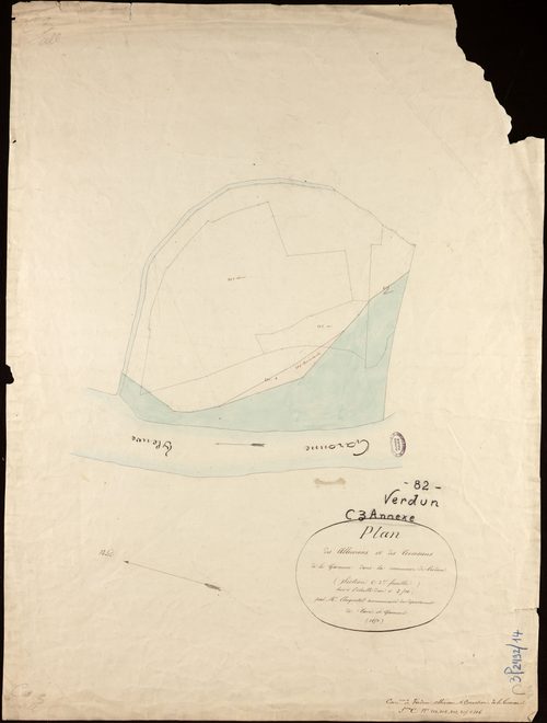 Verdun-sur-Garonne - Section C - Mauvers, 3e feuille : alluvions et corrosions