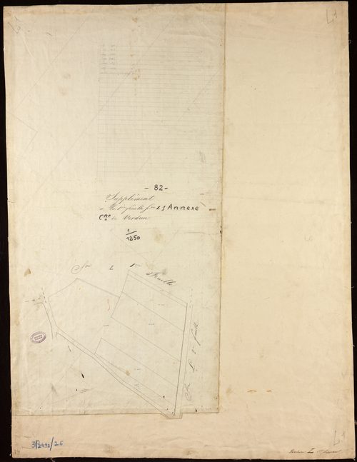 Verdun-sur-Garonne - Section L - Verdun, 1ère feuille supplément