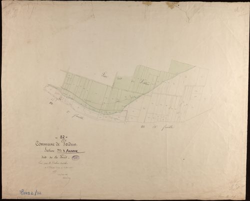 Verdun-sur-Garonne - Section M - La Forêt, 3e feuille : alluvions et corrosions