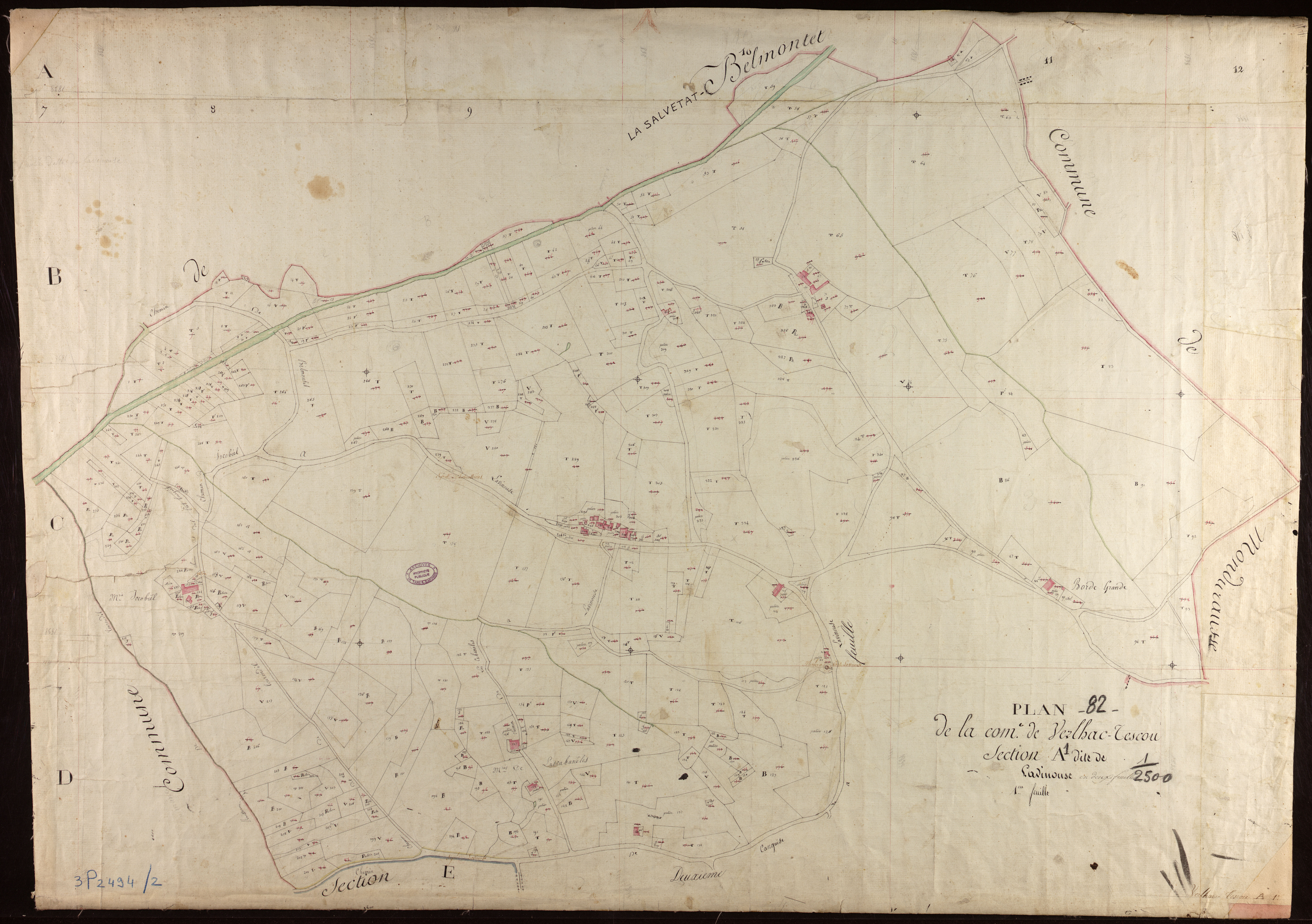 Verlhac-Tescou - Section A - Lavinouse, 1ère feuille