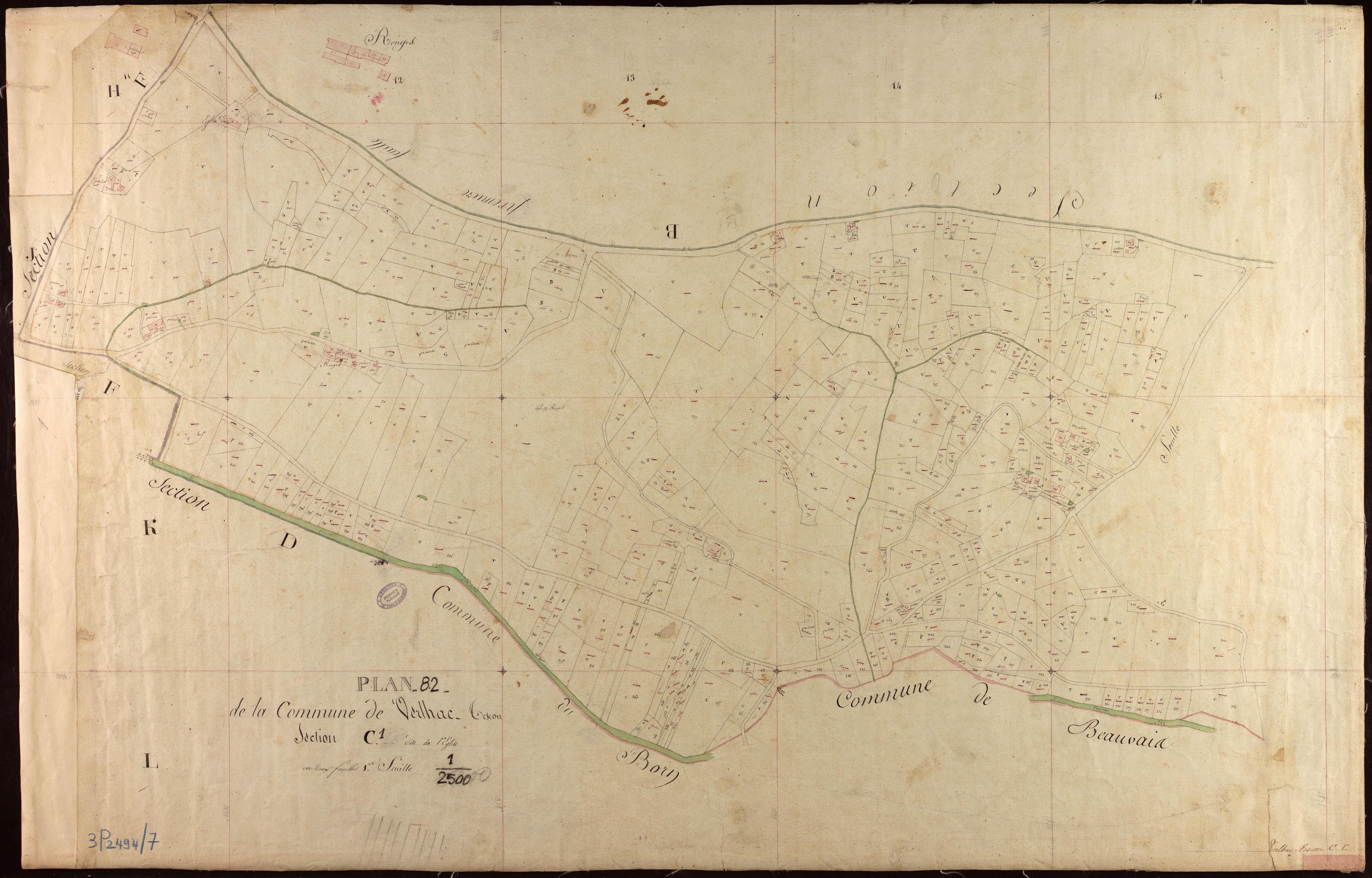 Verlhac-Tescou - Section C - L'Eglise, 1ère feuille