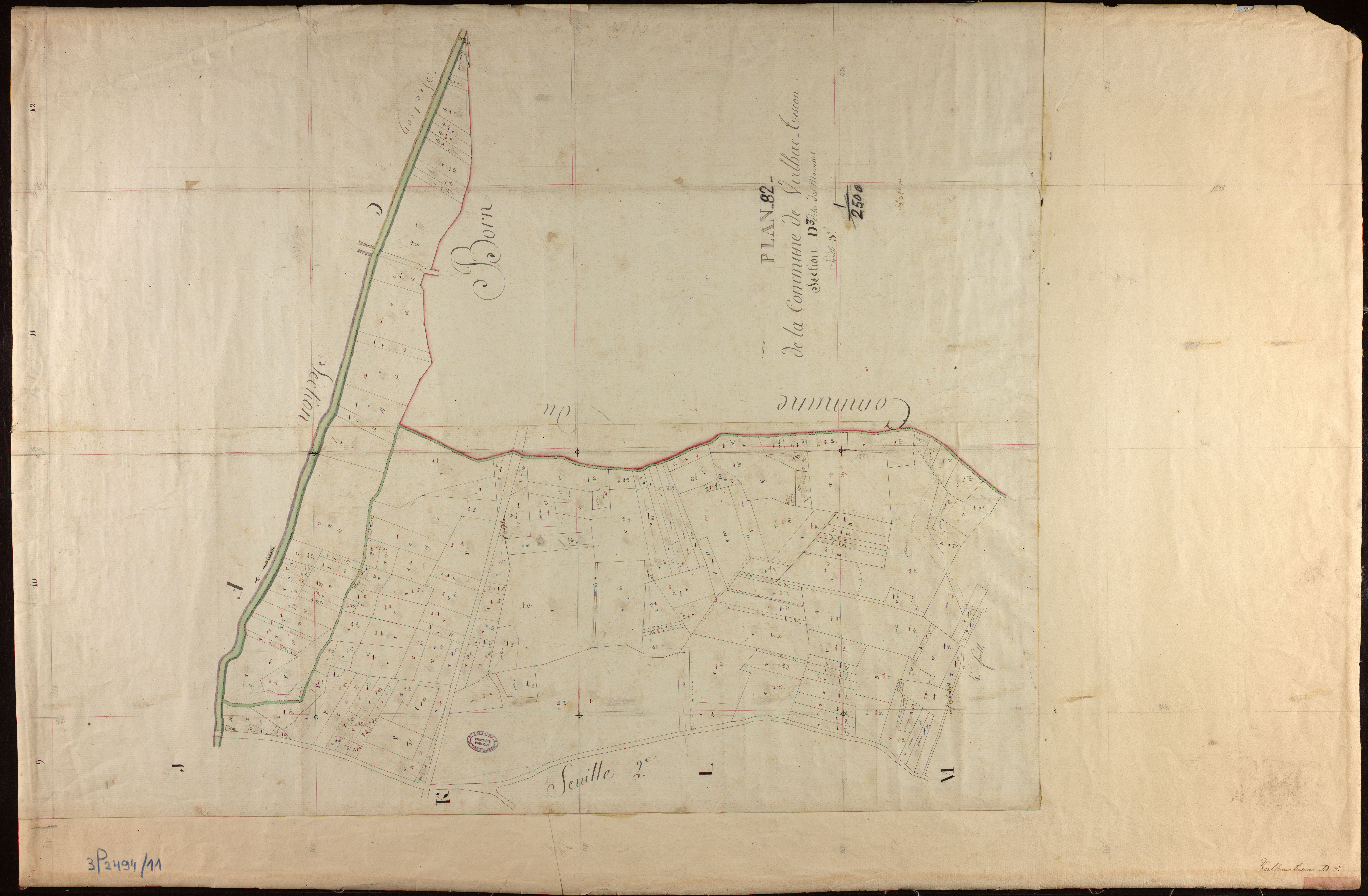 Verlhac-Tescou - Section D - Les Maurices, 3e feuille