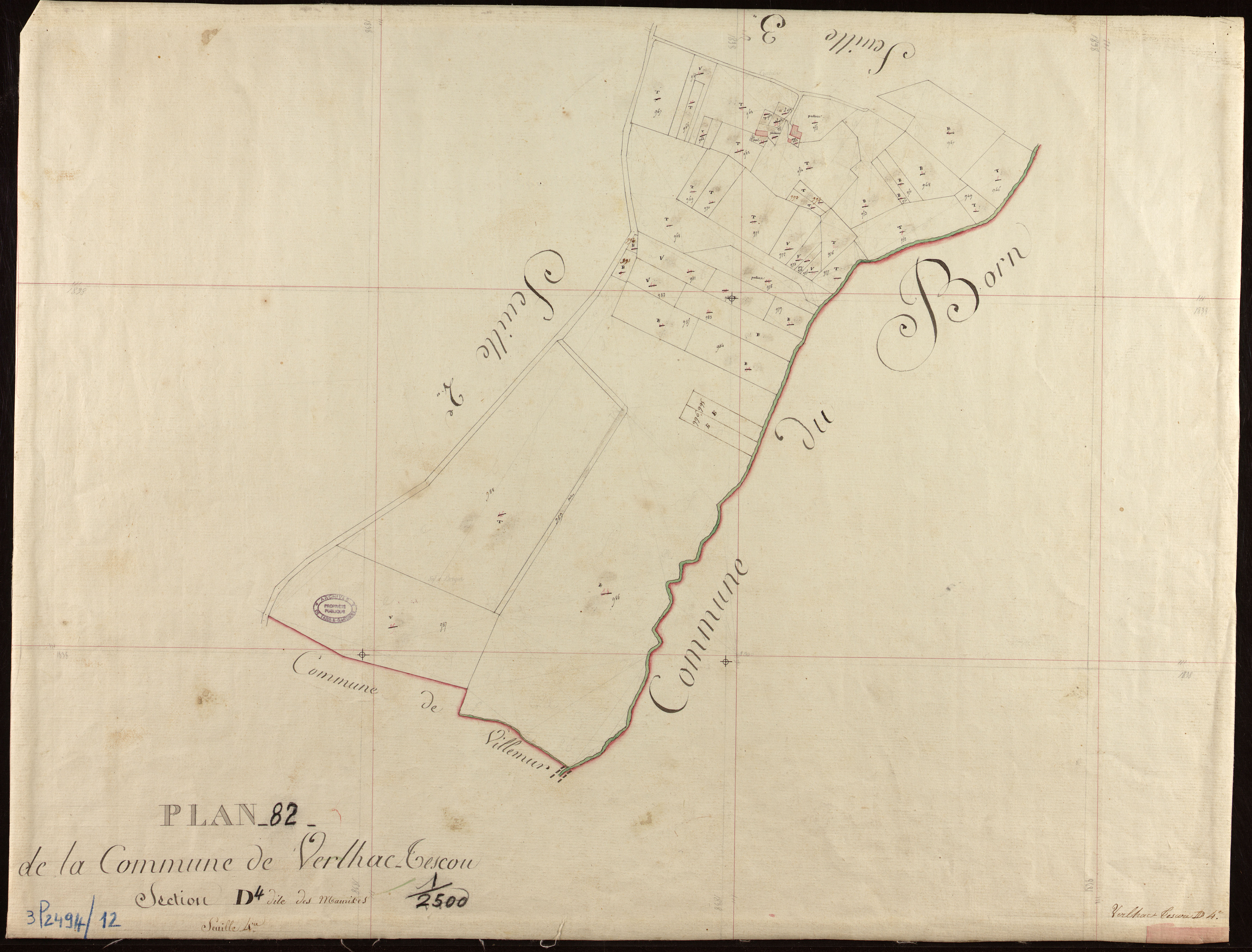 Verlhac-Tescou - Section D - Les Maurices, 4e feuille