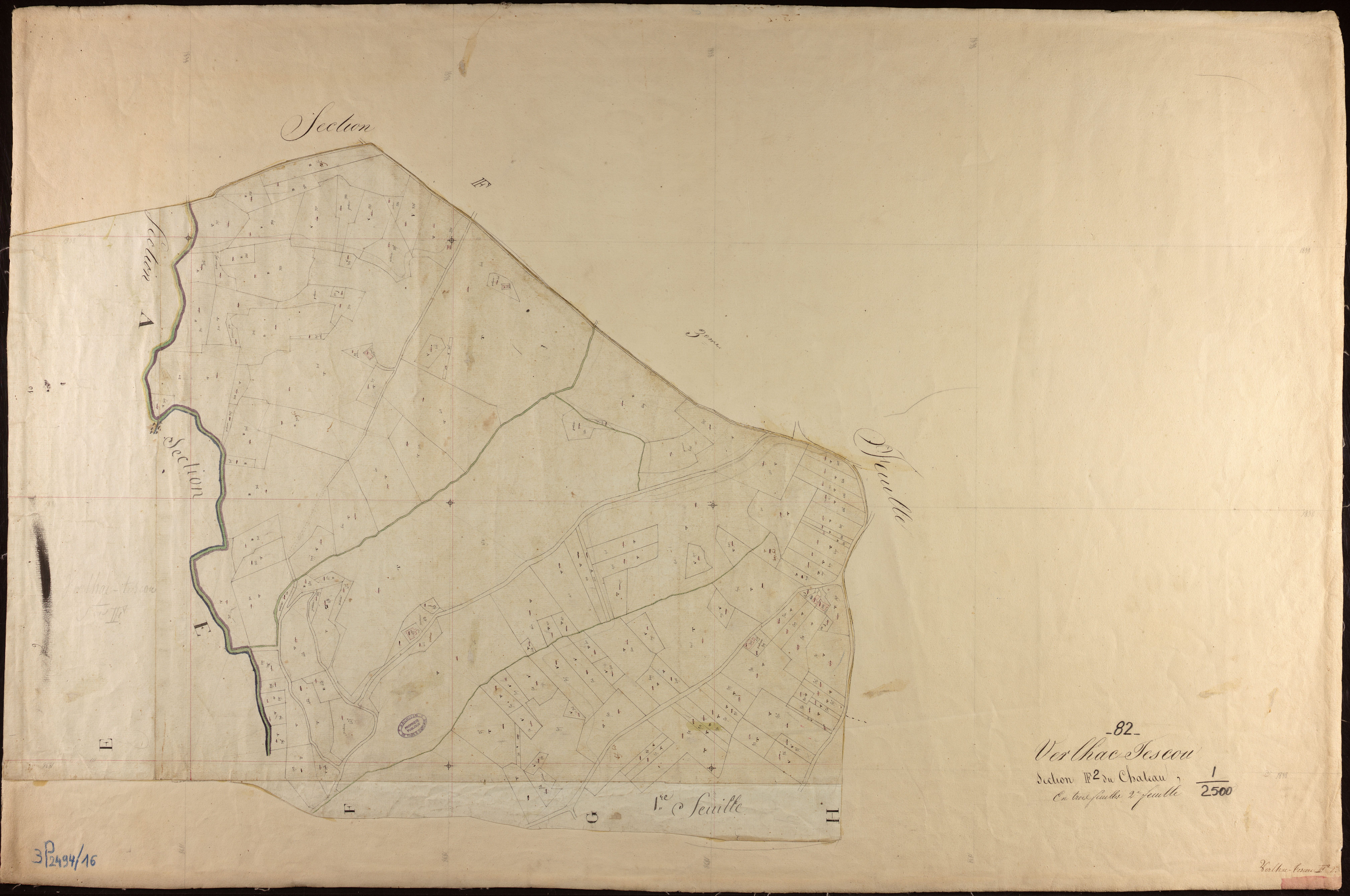 Verlhac-Tescou - Section F - Le Château, 2e feuille