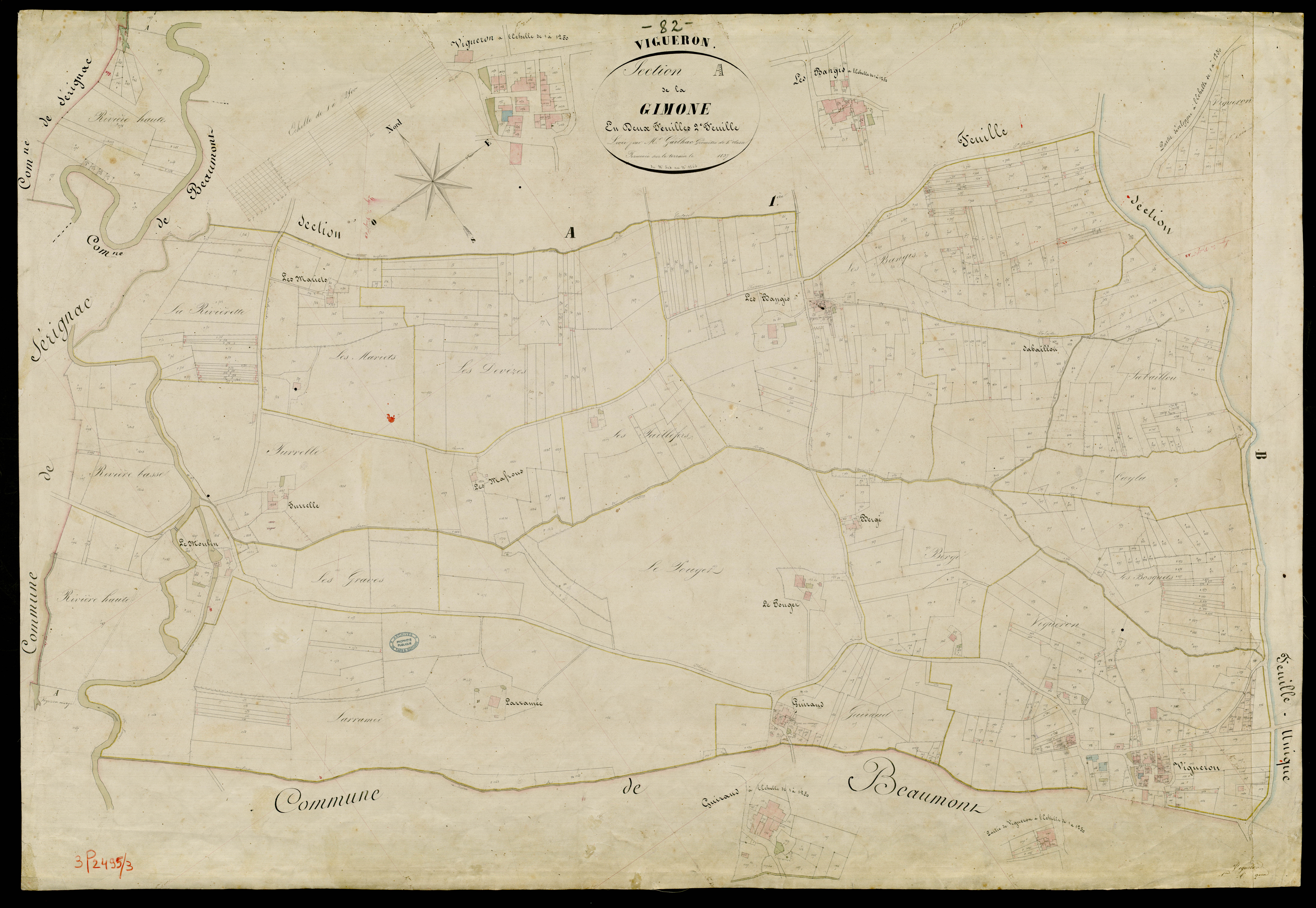 Vigueron - Section A - La Gimone, 2e feuille