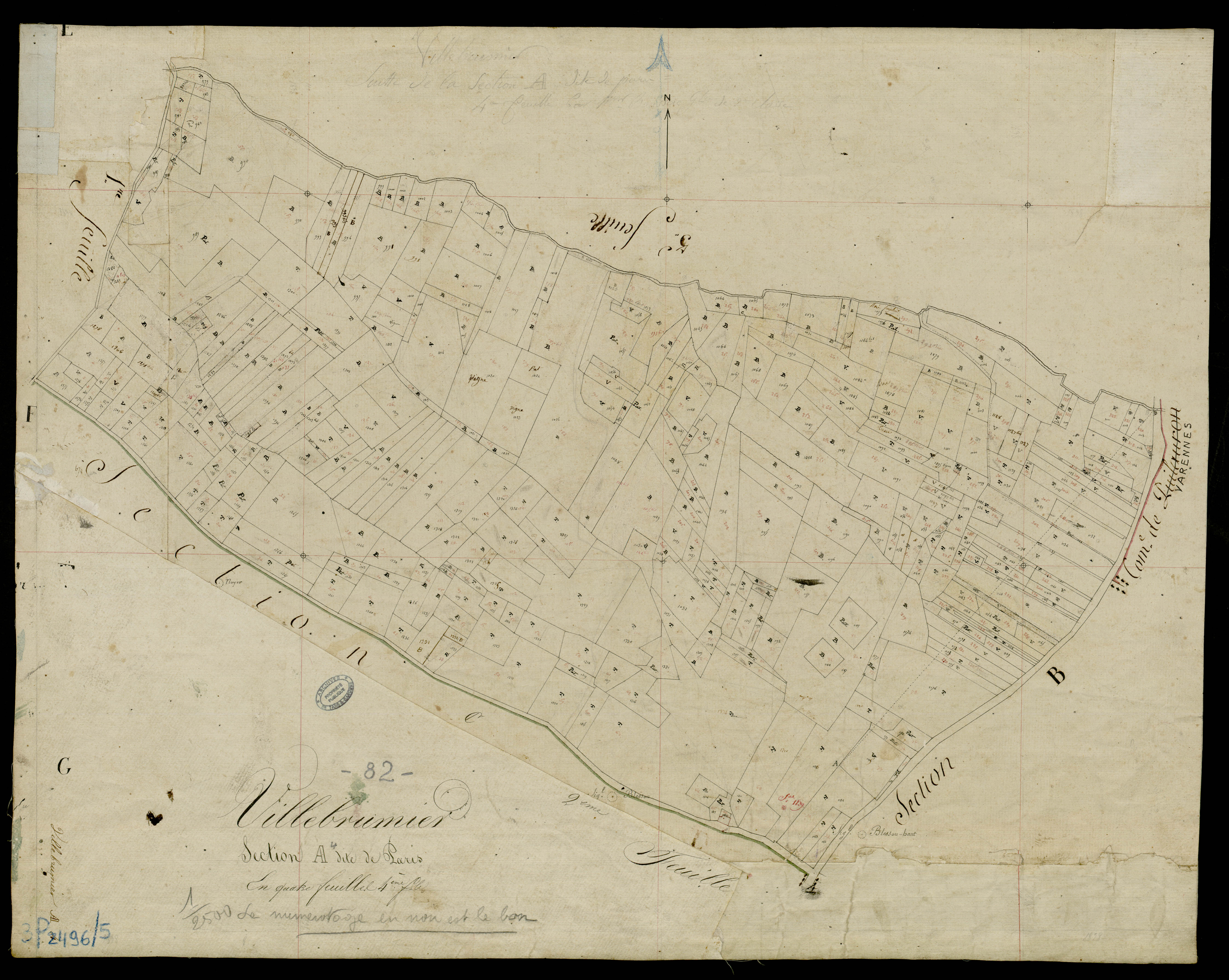 Villebrumier - Section A - Paris, 4e feuille