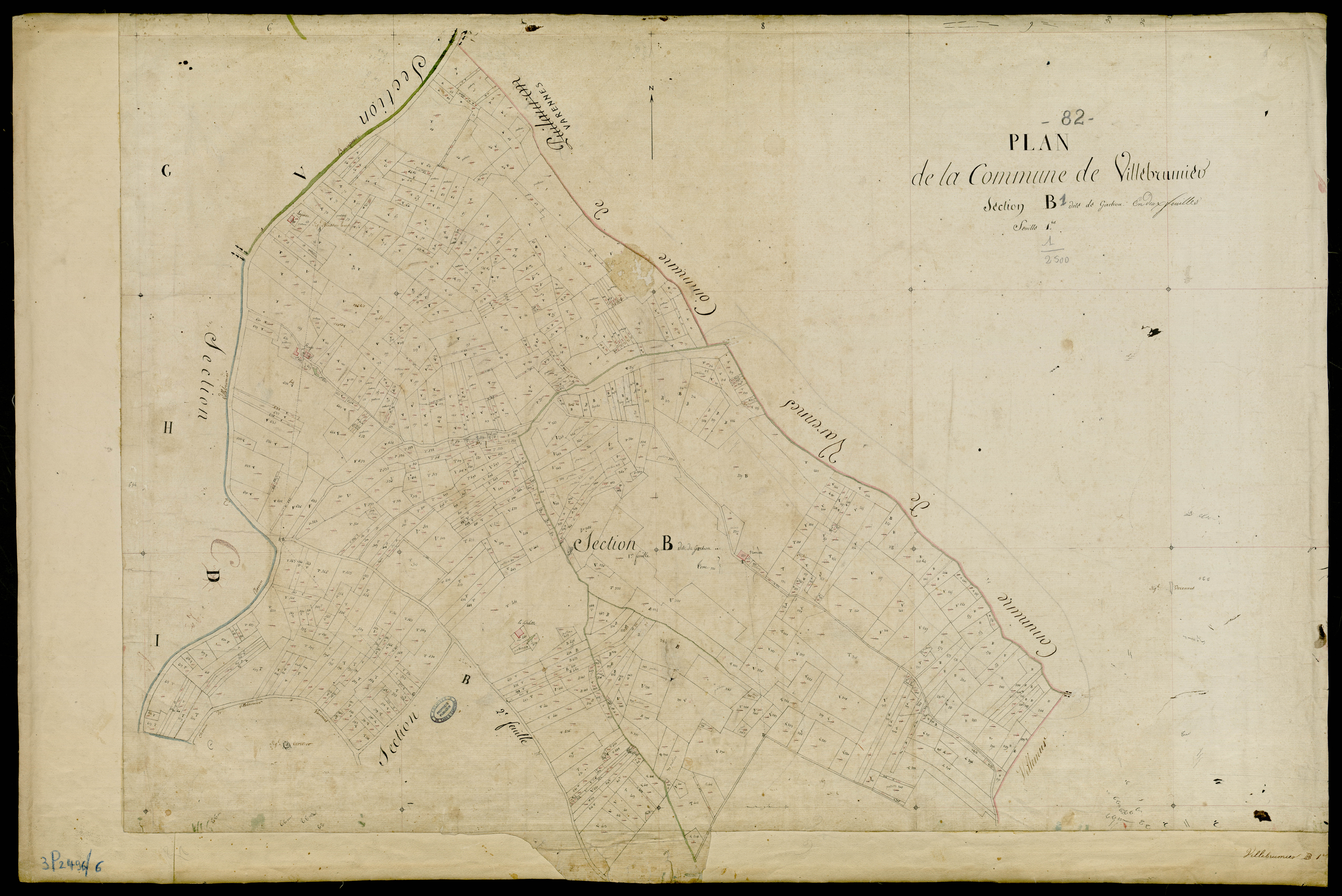 Villebrumier - Section B - Gachou, 1ère feuille