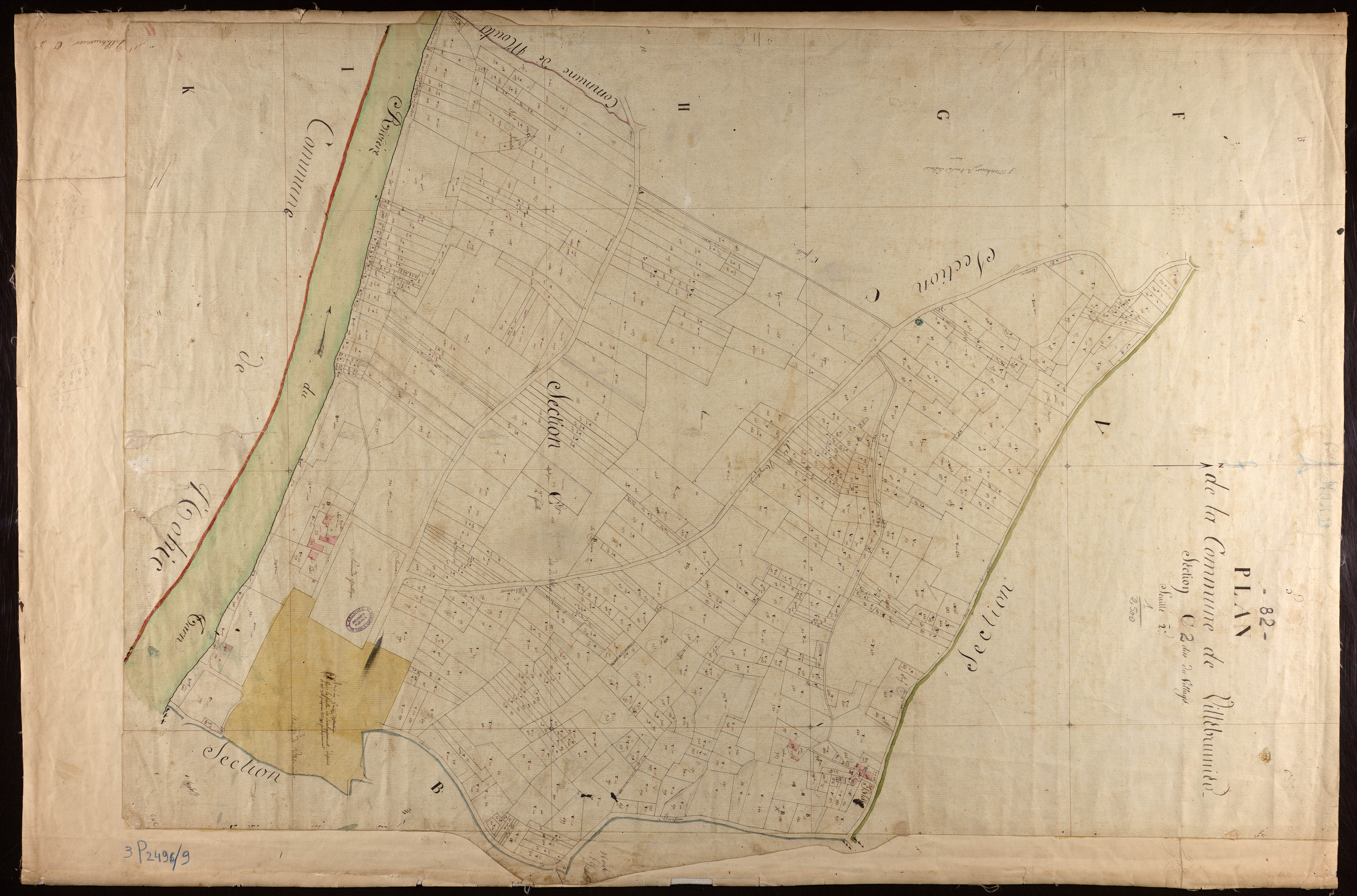 Villebrumier - Section C - Le Village, 2e feuille