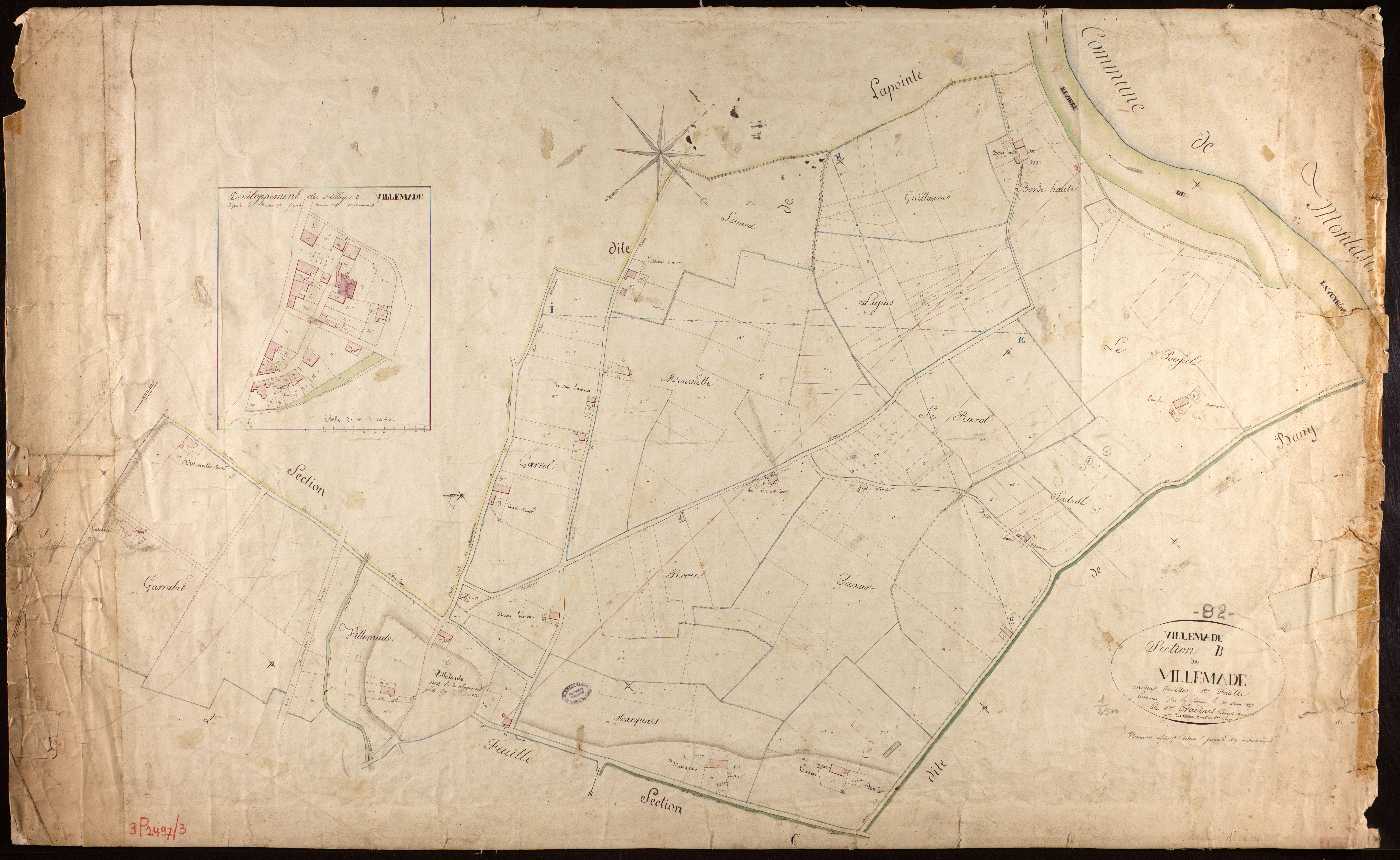 Villemade - Section B - Villemade, 1ère feuille