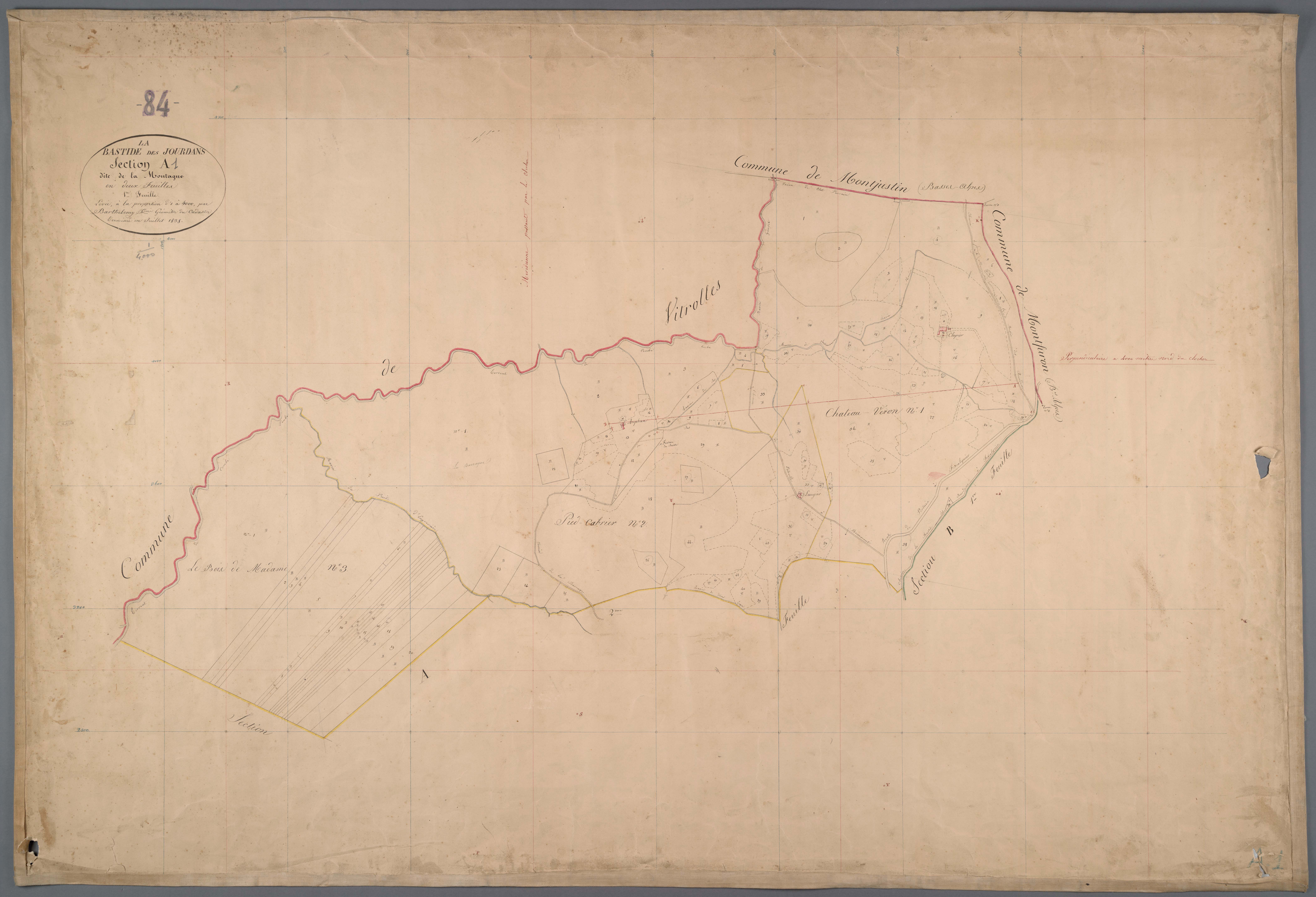La Bastide-des-Jourdans - Feuille 1