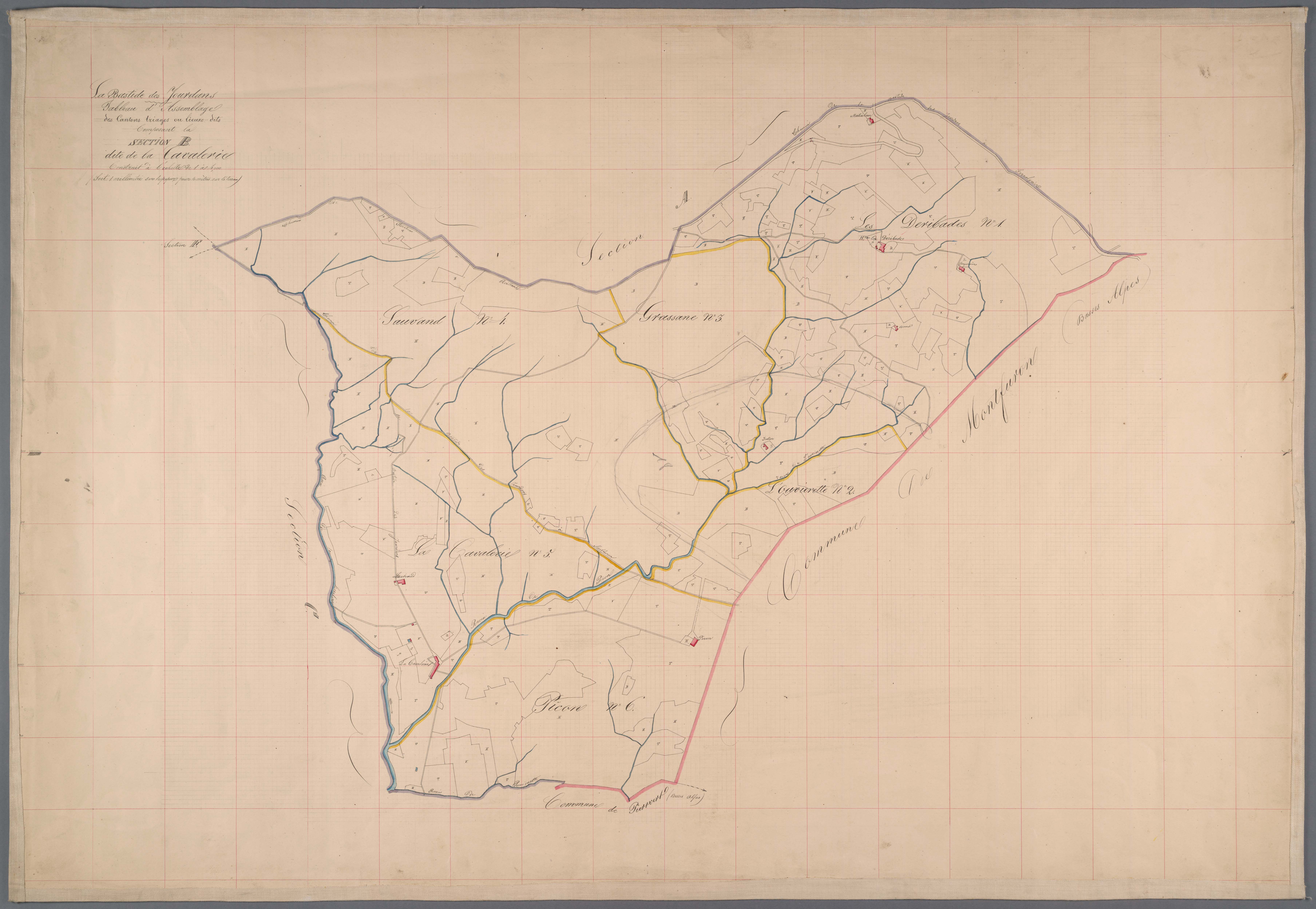 La Bastide-des-Jourdans - Tableau d'assemblage
