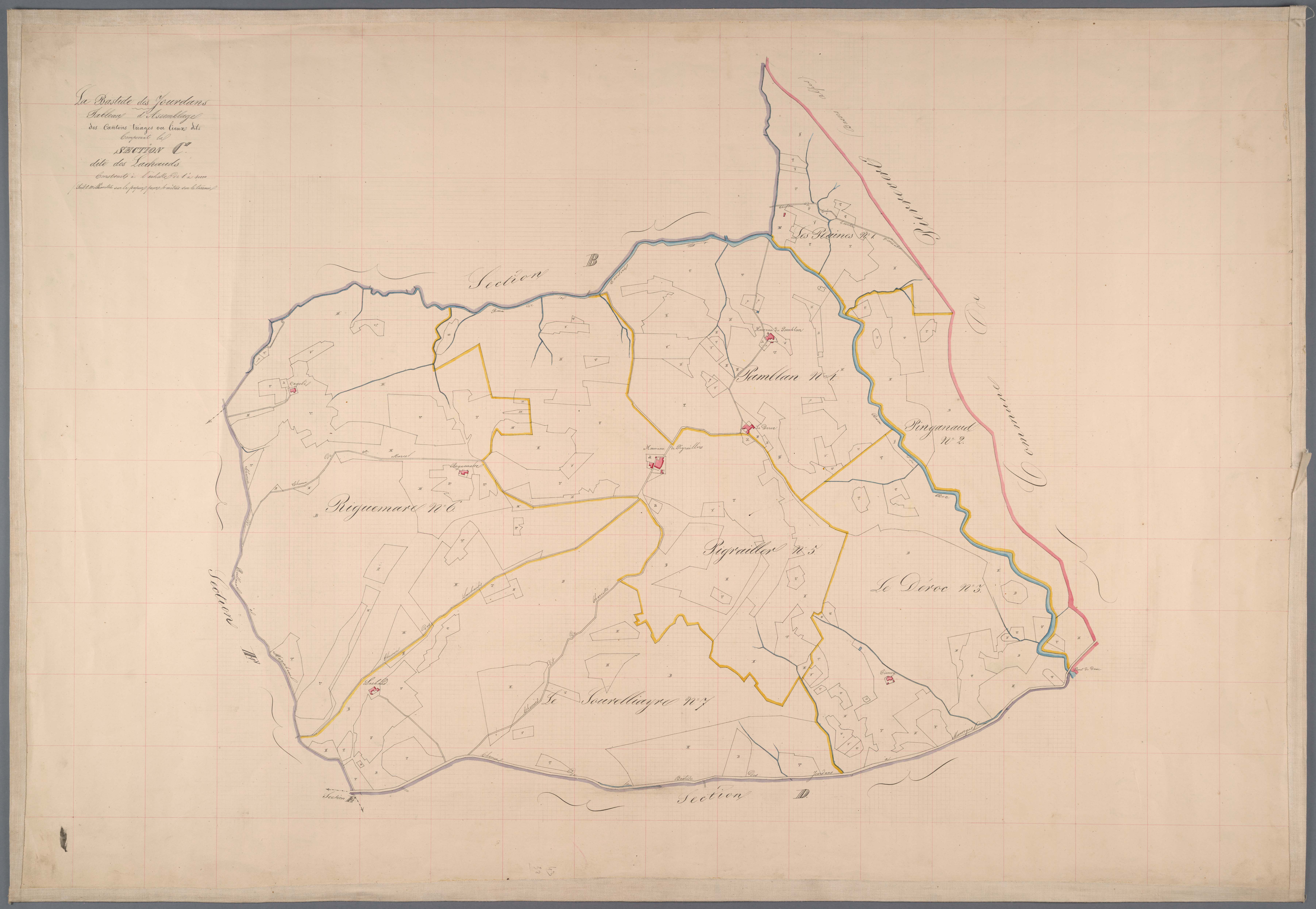 La Bastide-des-Jourdans - Tableau d'assemblage