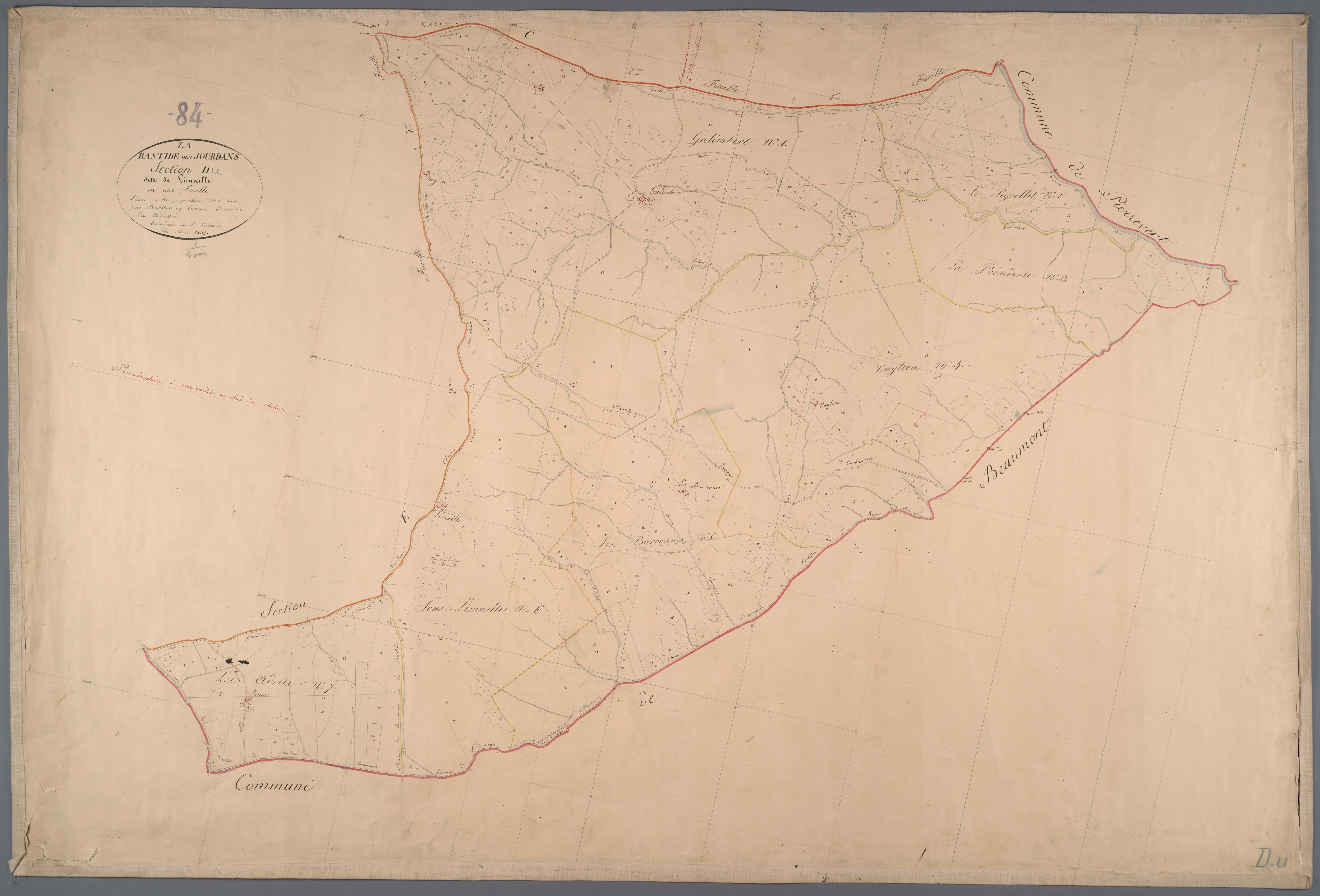 La Bastide-des-Jourdans - Feuille unique