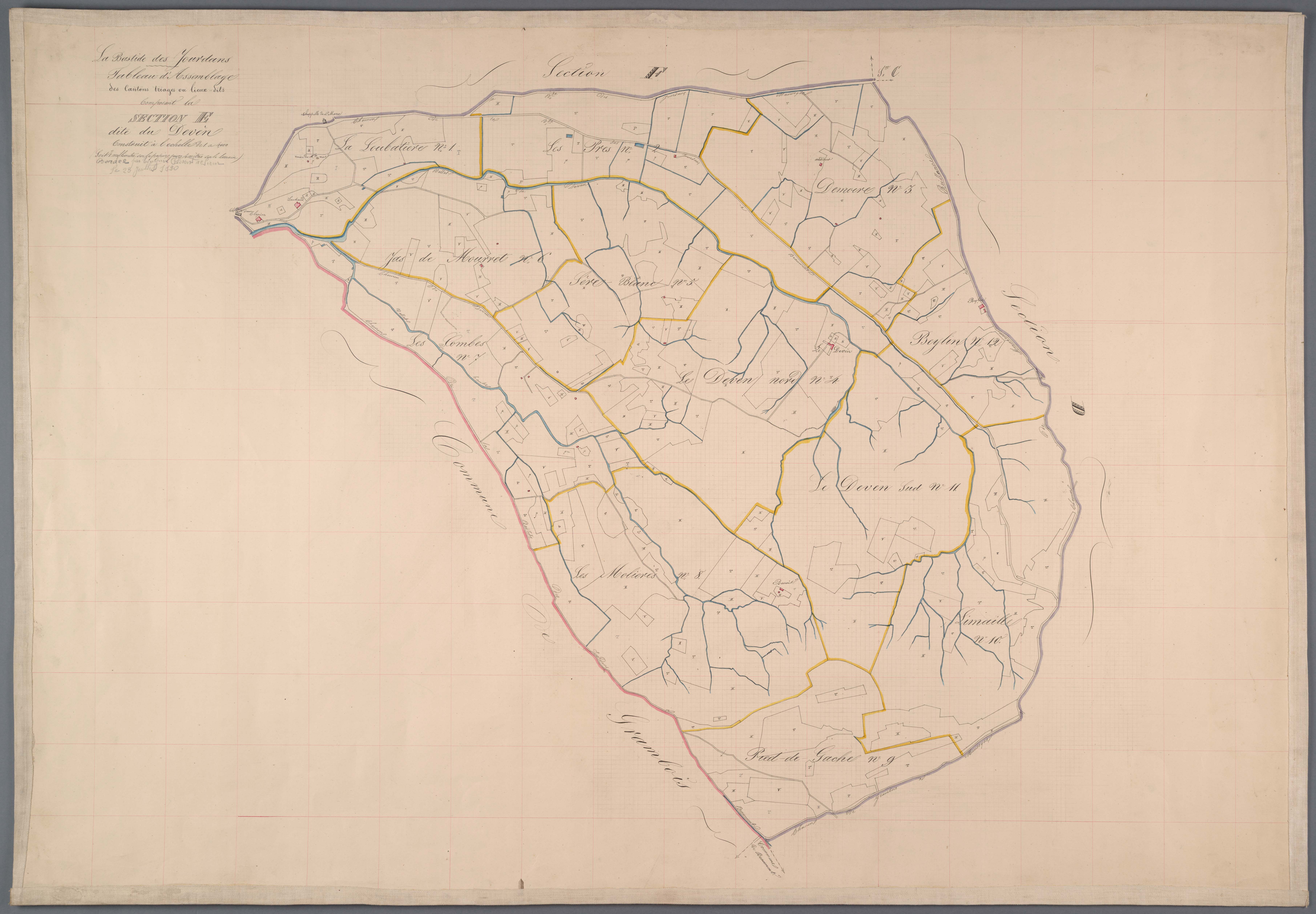 La Bastide-des-Jourdans - Tableau d'assemblage