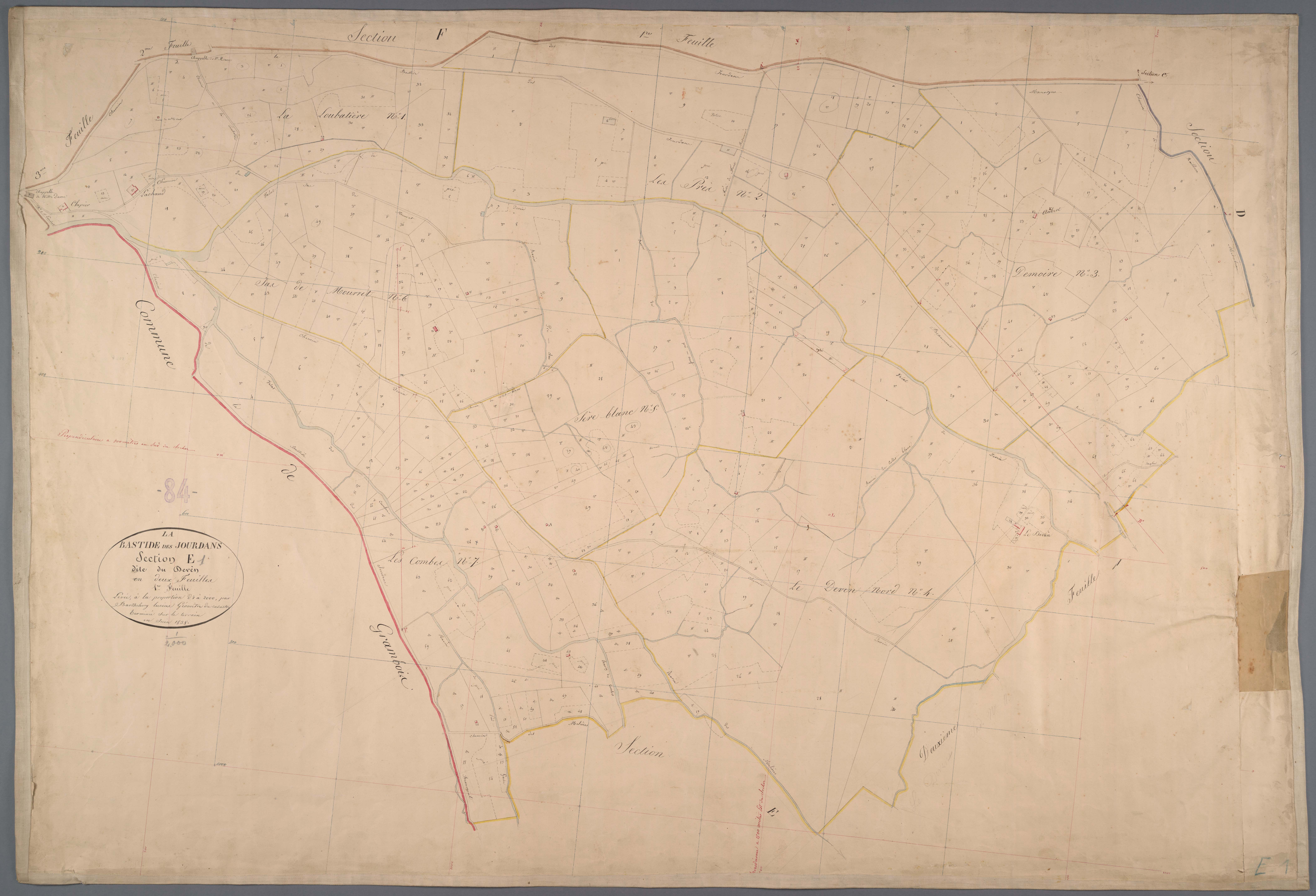 La Bastide-des-Jourdans - Feuille 1