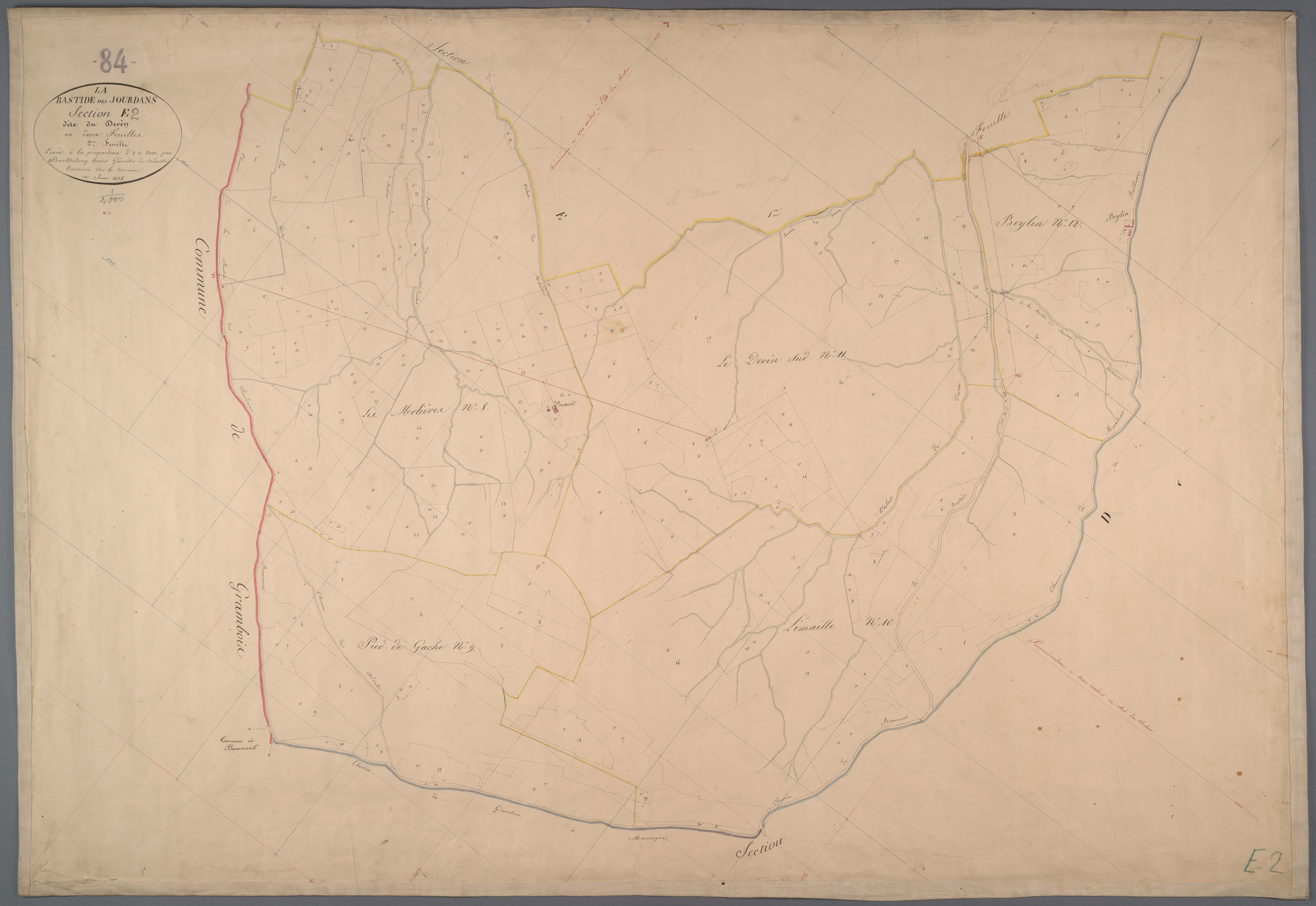 La Bastide-des-Jourdans - Feuille 2