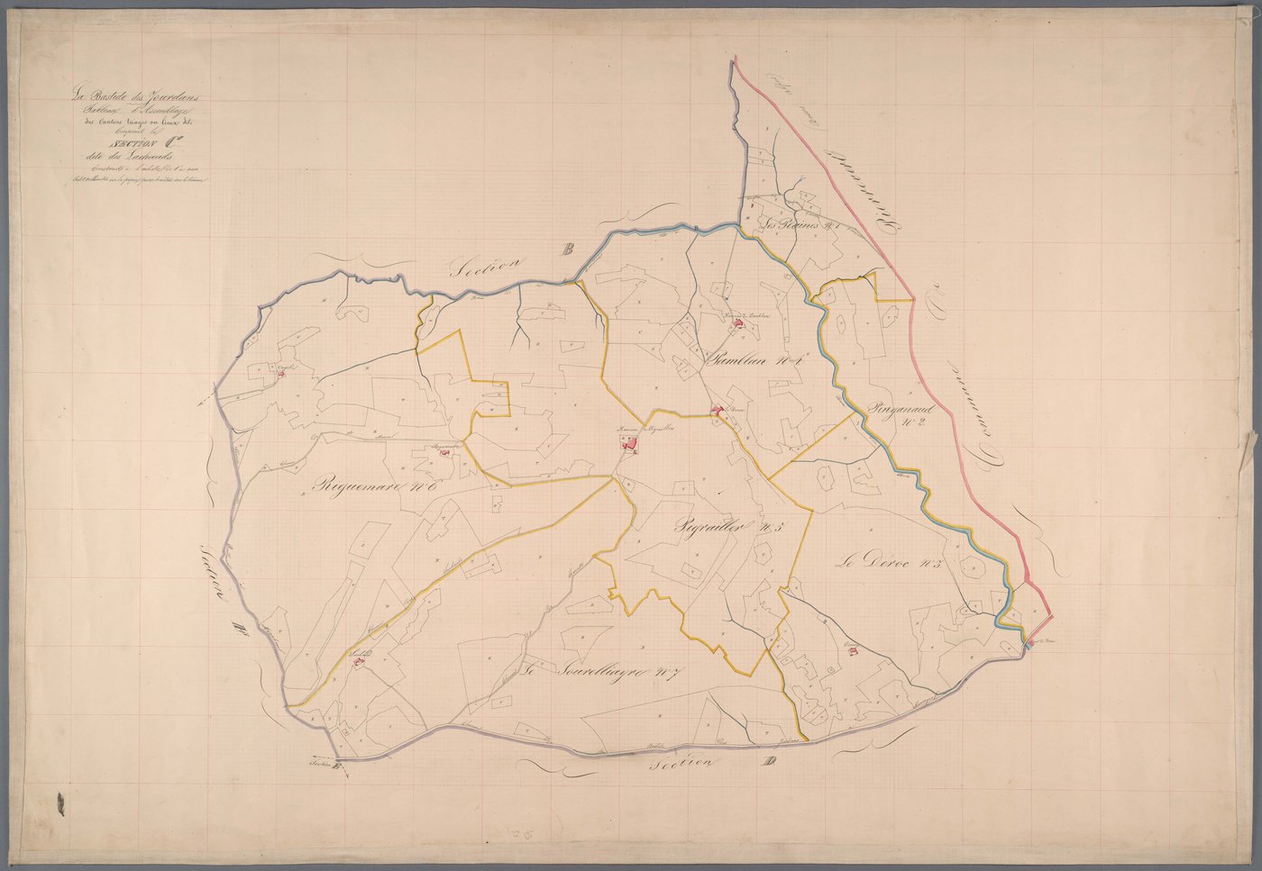 La Bastide-des-Jourdans - Tableau d'assemblage