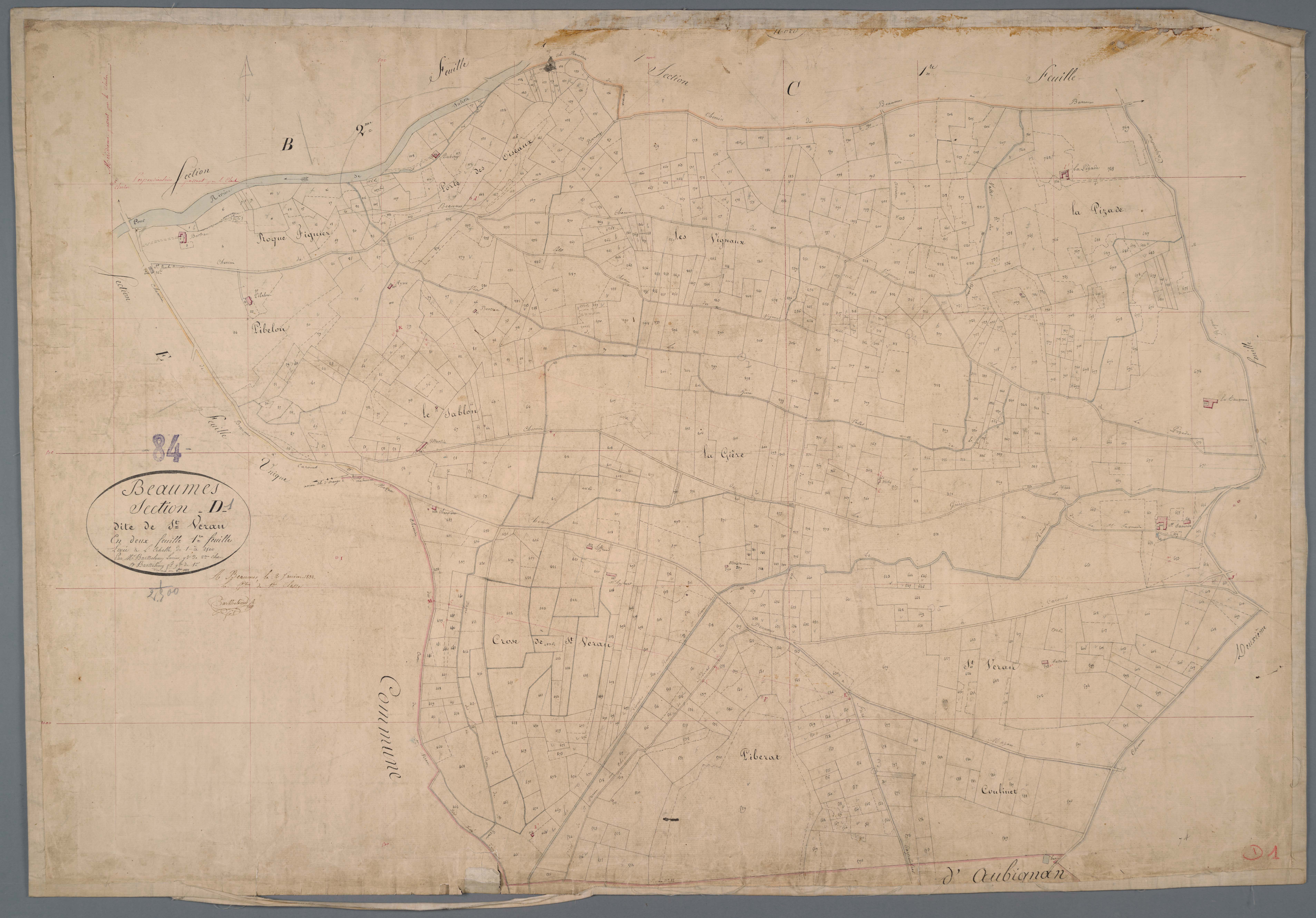 Beaumes-de-Venise - Feuille 1