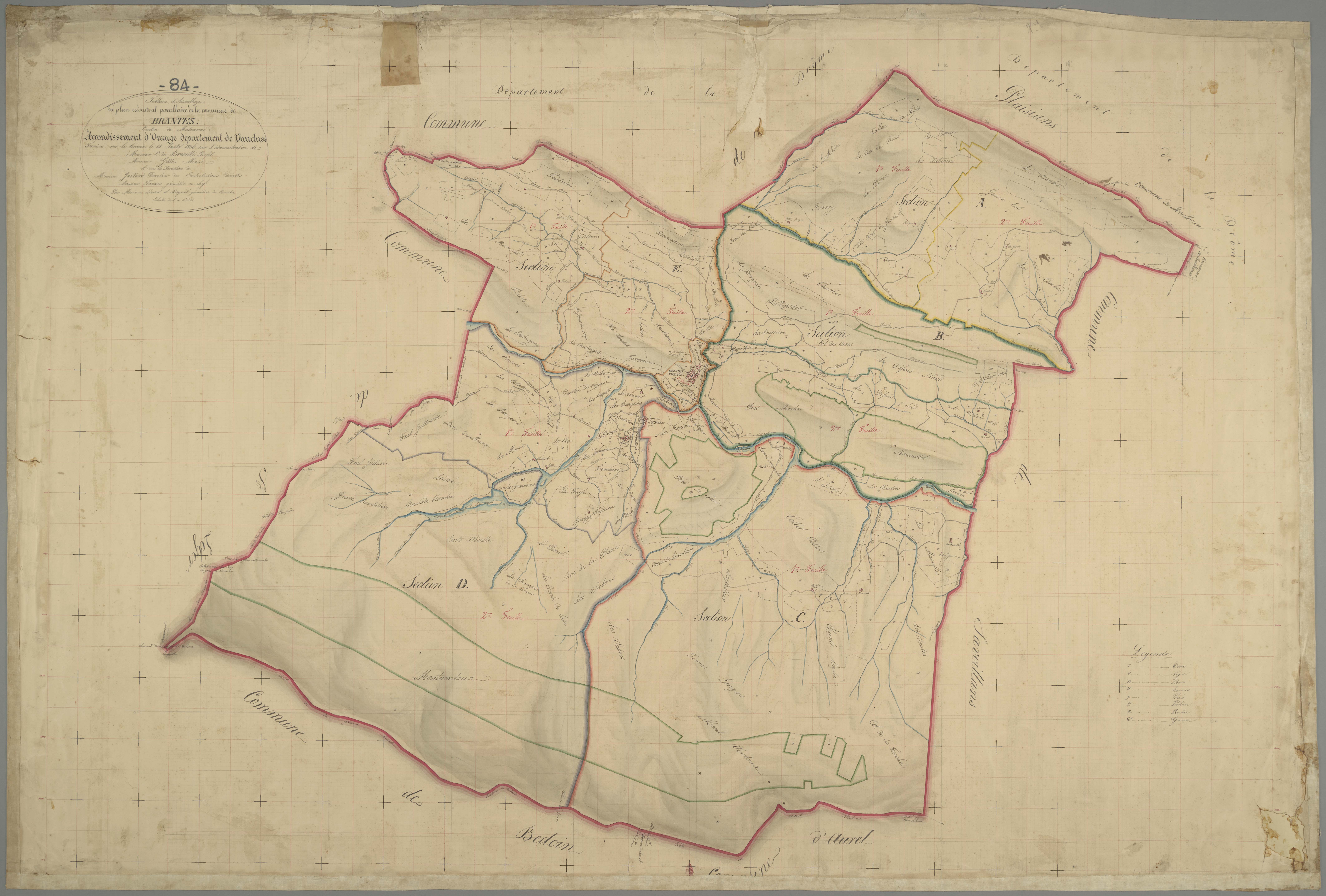 Brantes - Tableau d'assemblage