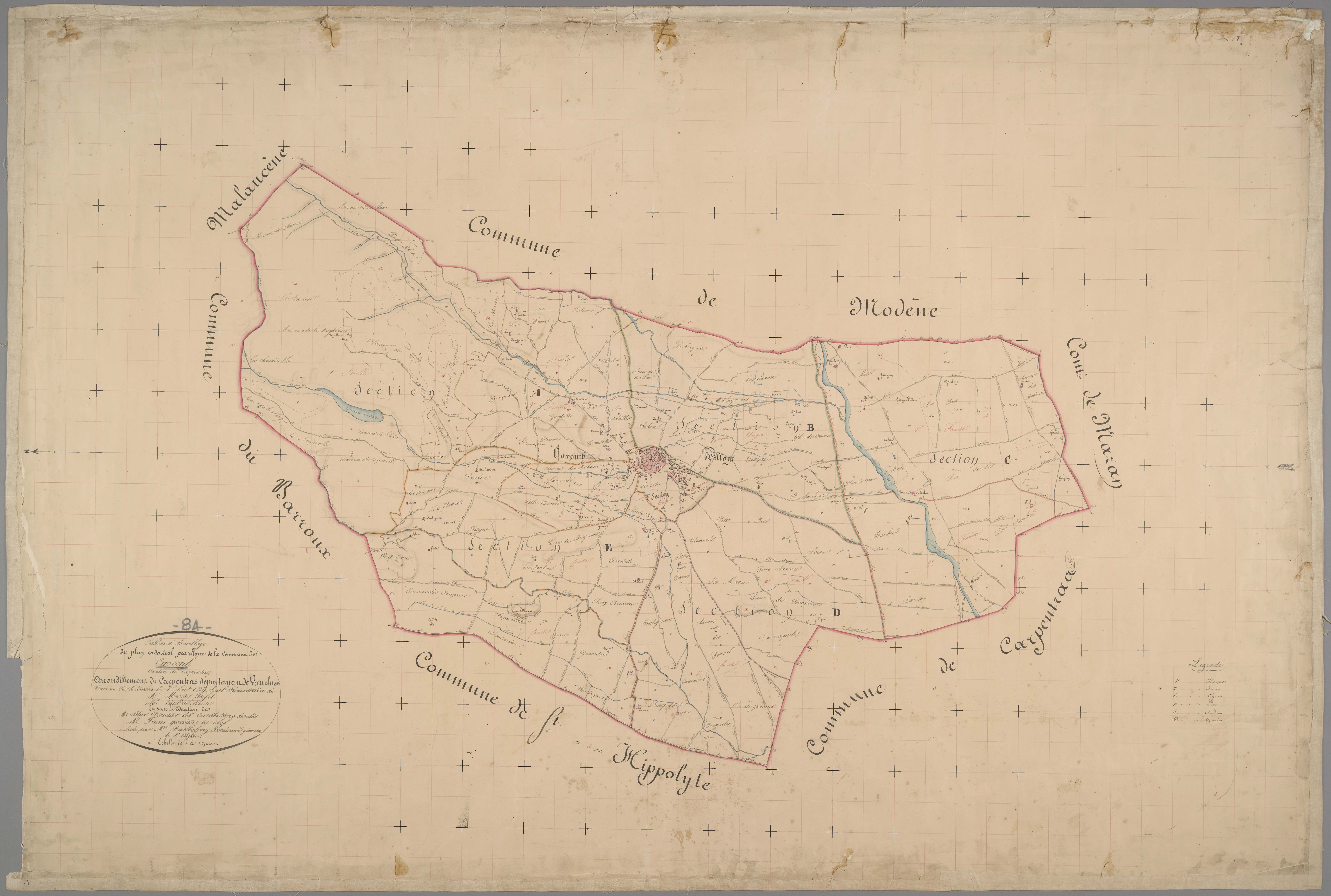 Caromb - Tableau d'assemblage