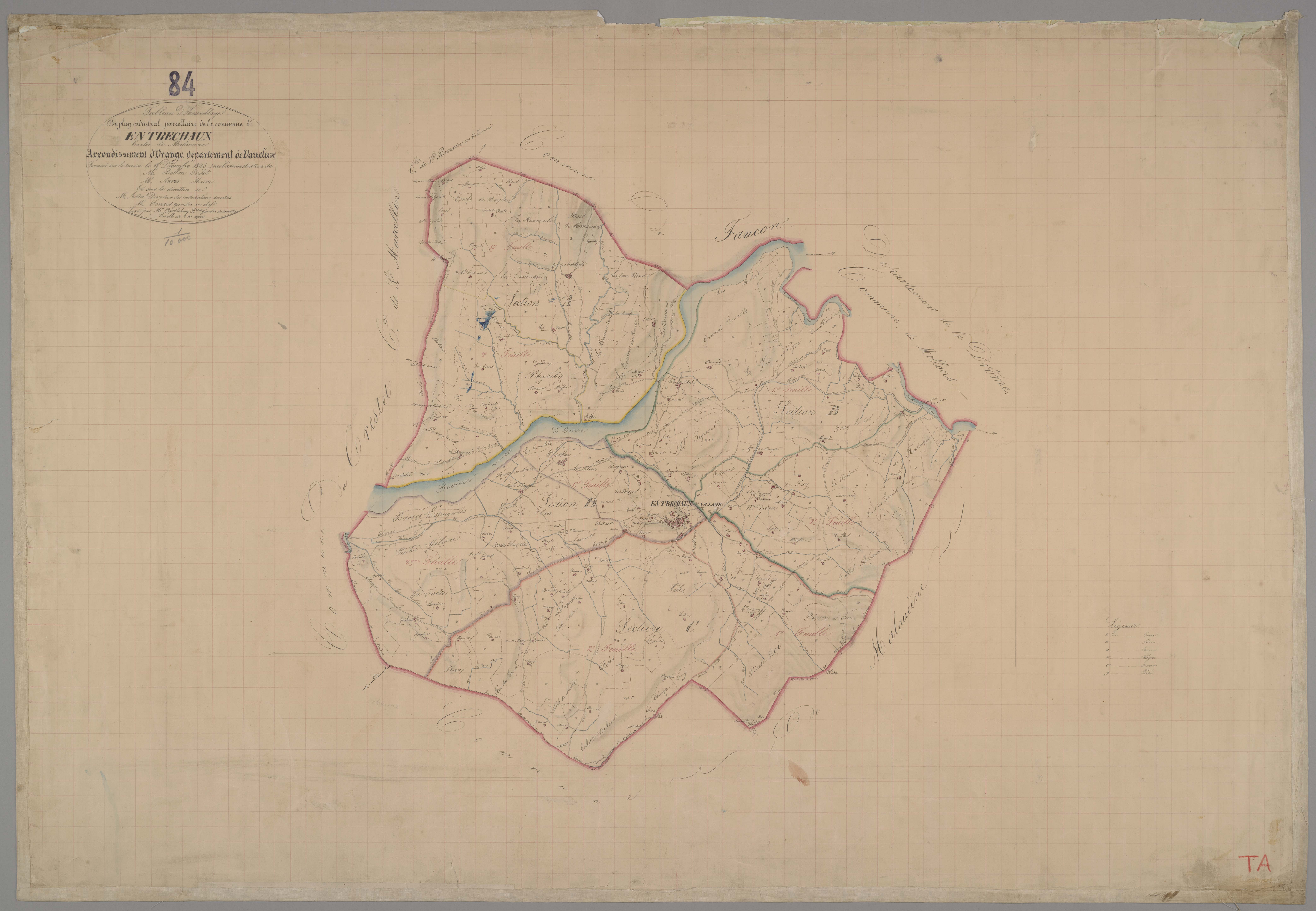 Entrechaux - Tableau d'assemblage