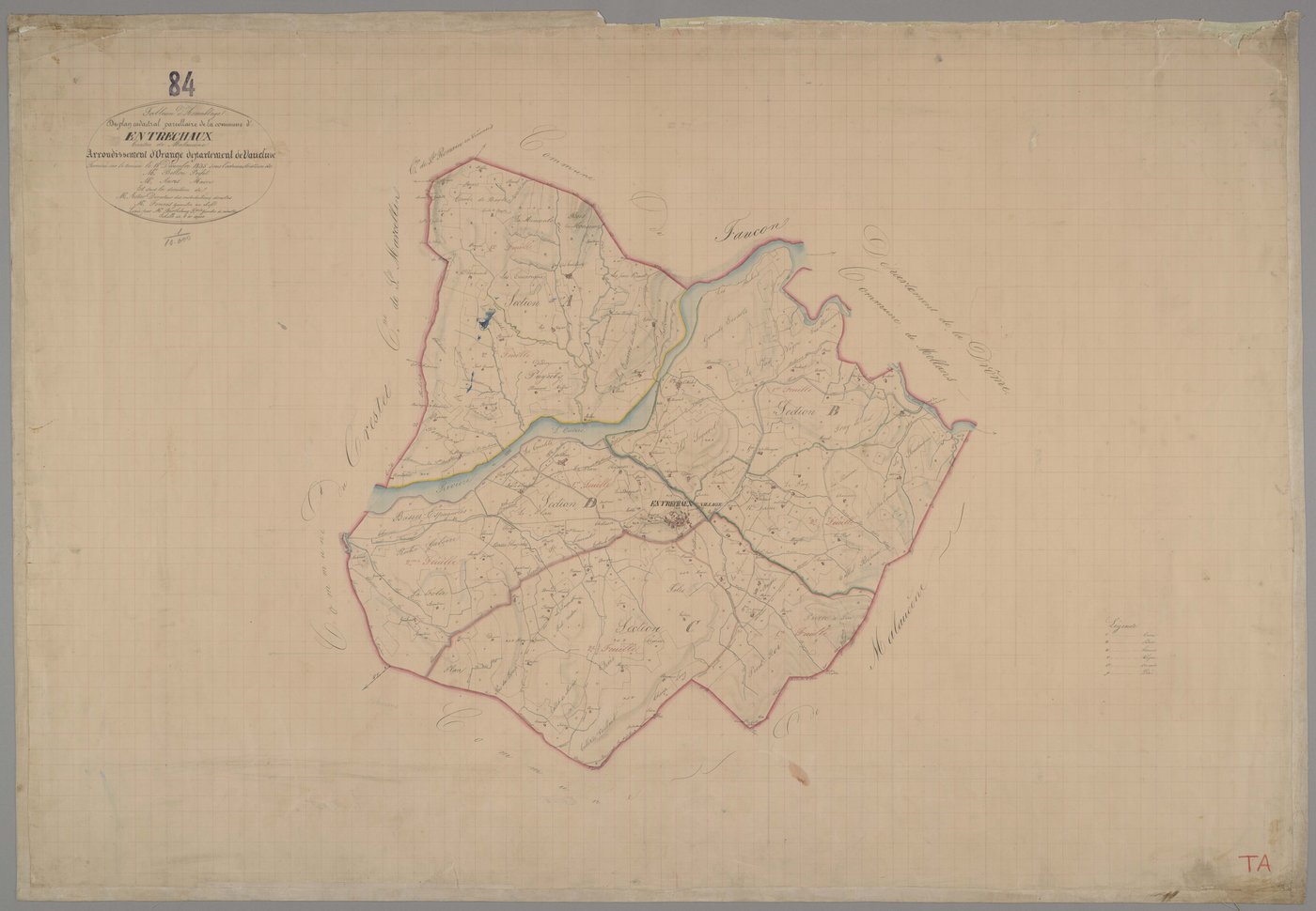 Entrechaux - Tableau d'assemblage
