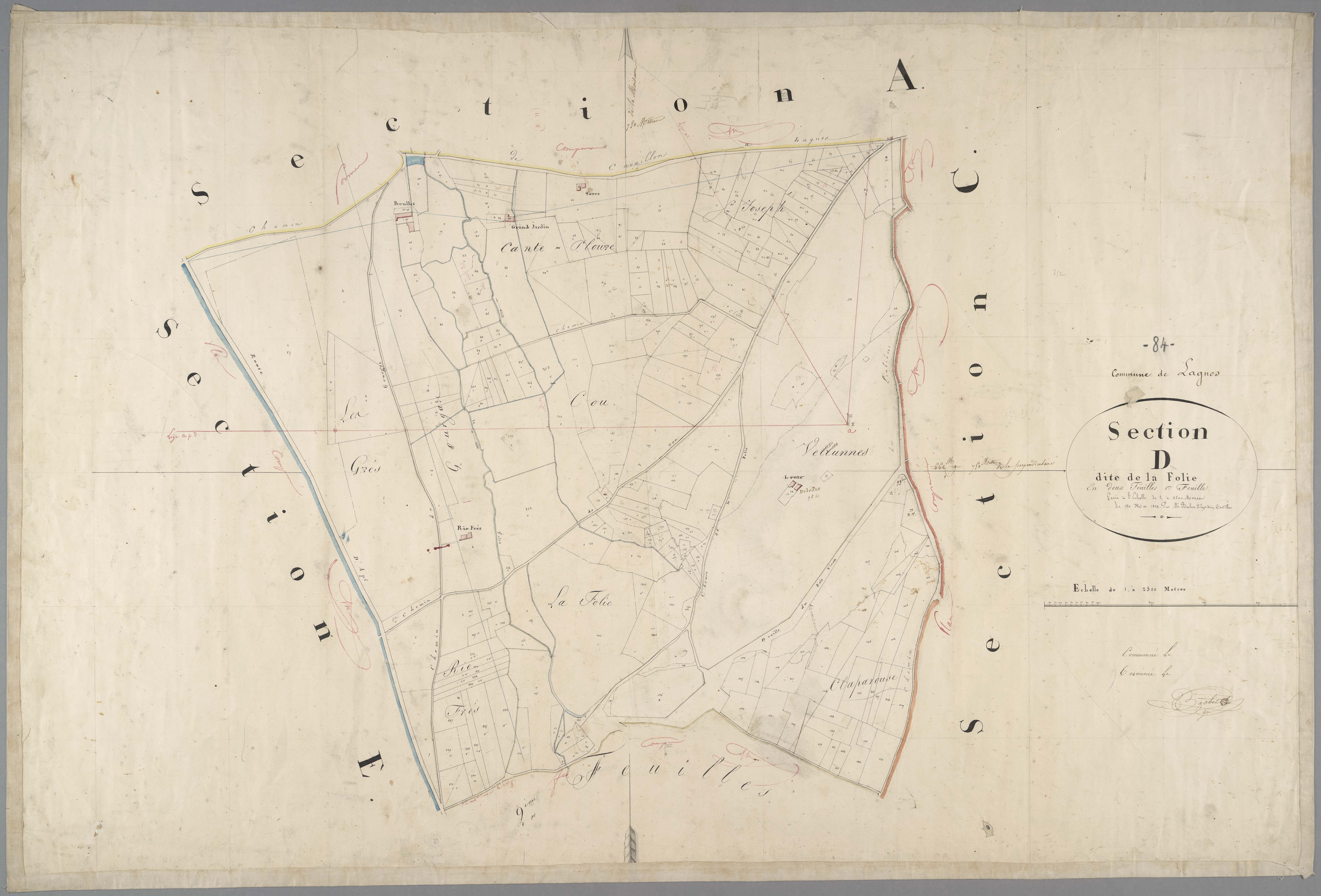 Lagnes - Feuille 1