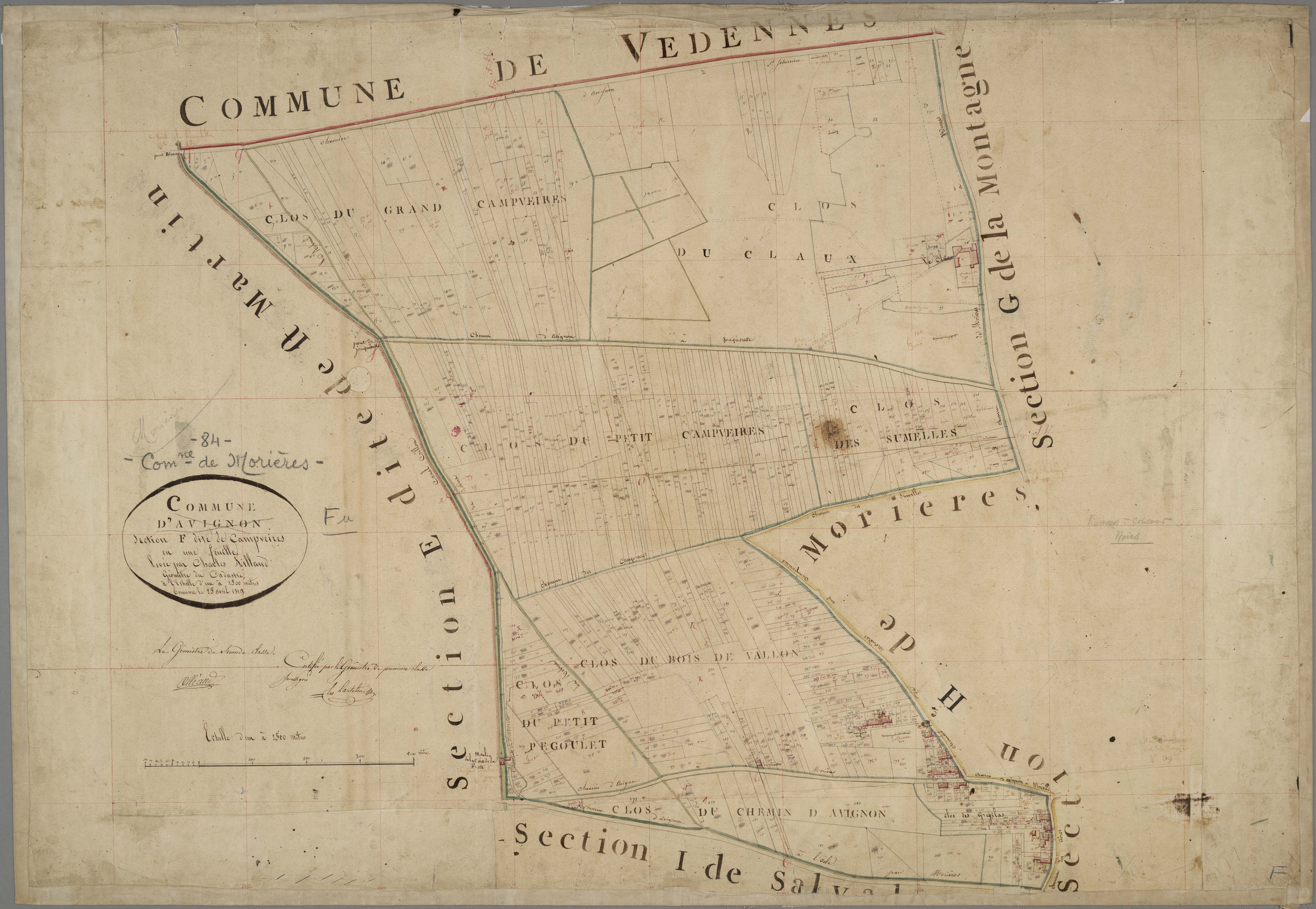 Morières-lès-Avignon - Feuille unique