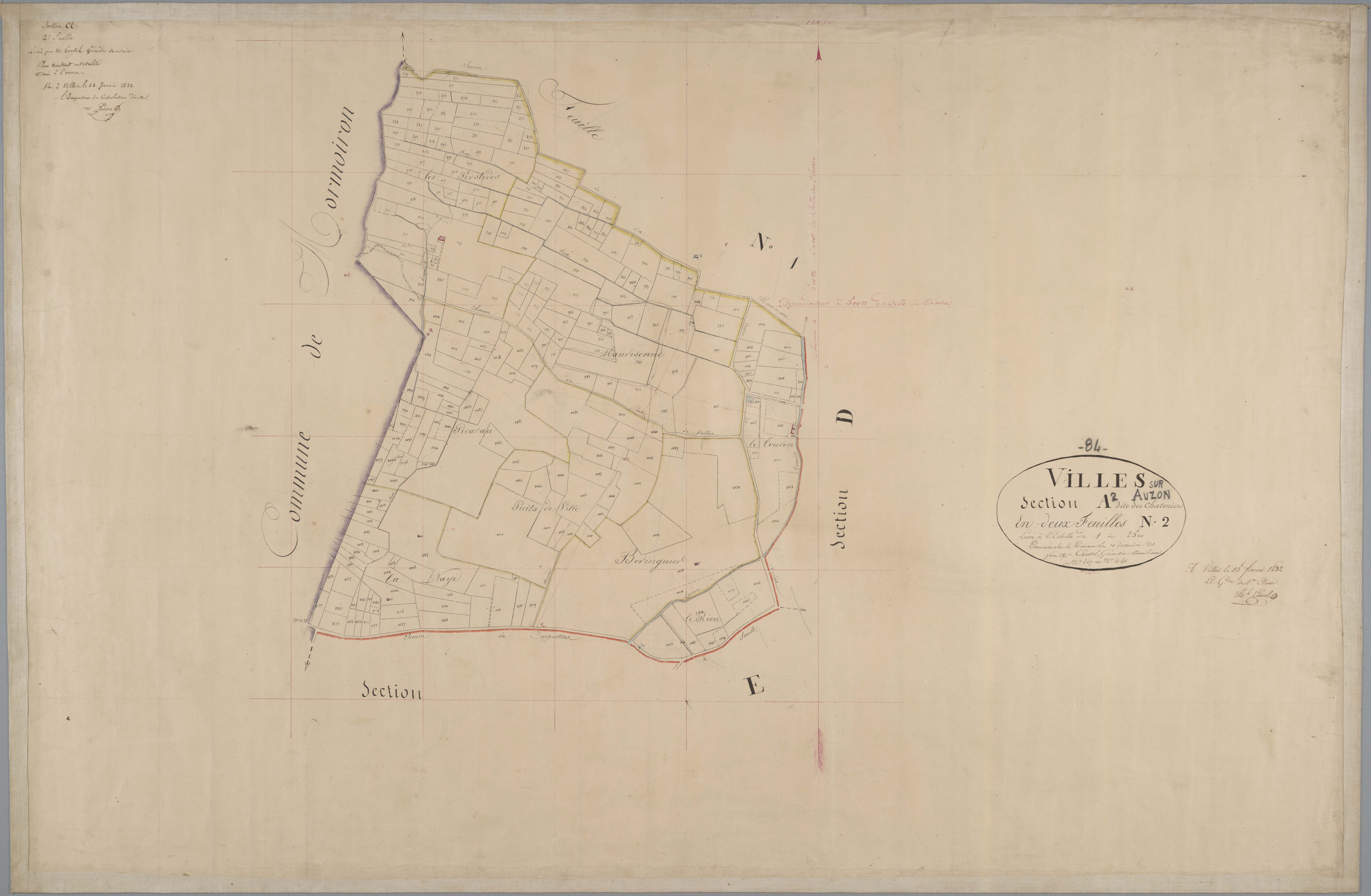 Villes-sur-Auzon - Feuille 1