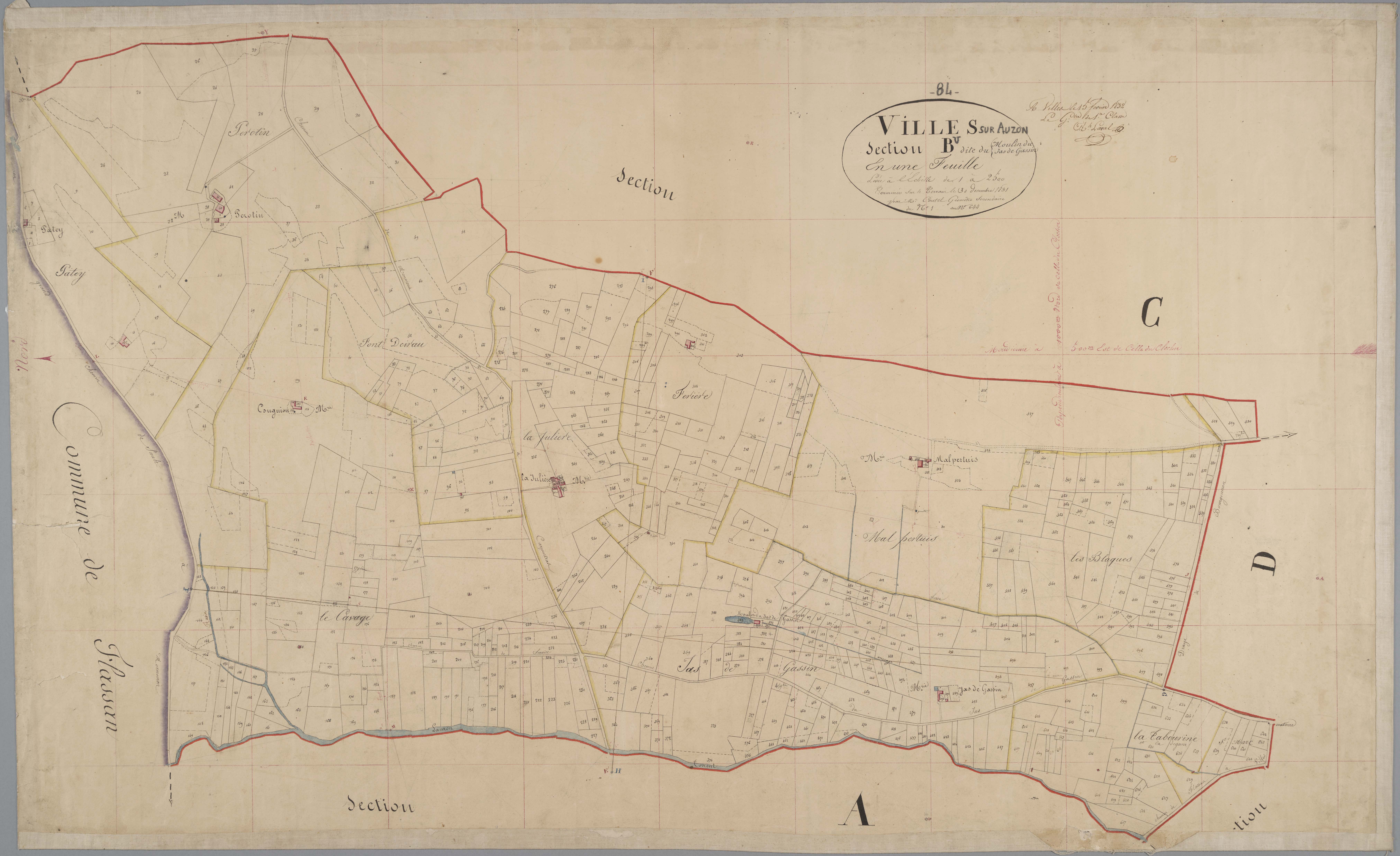Villes-sur-Auzon - Feuille unique