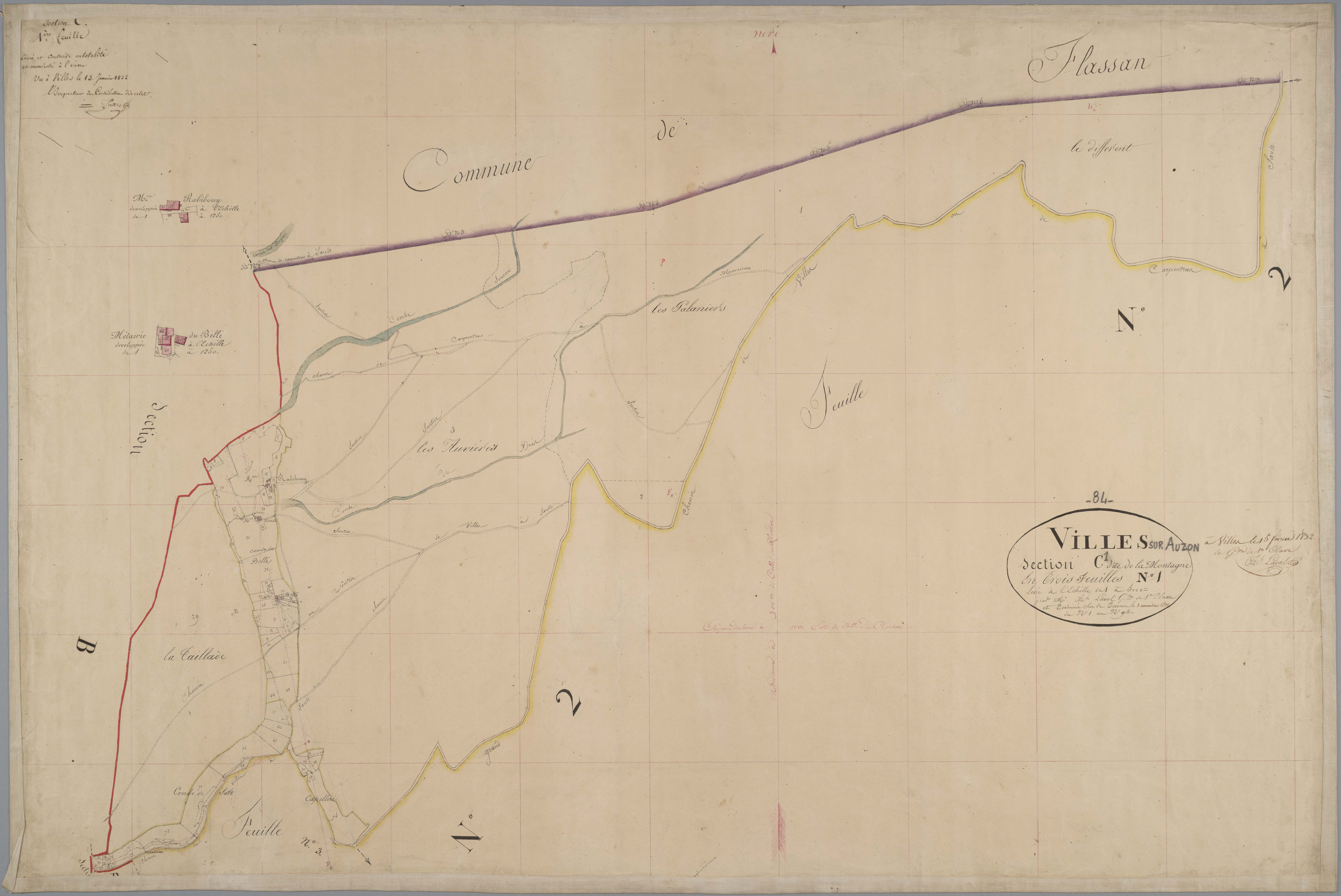 Villes-sur-Auzon - Feuille 1
