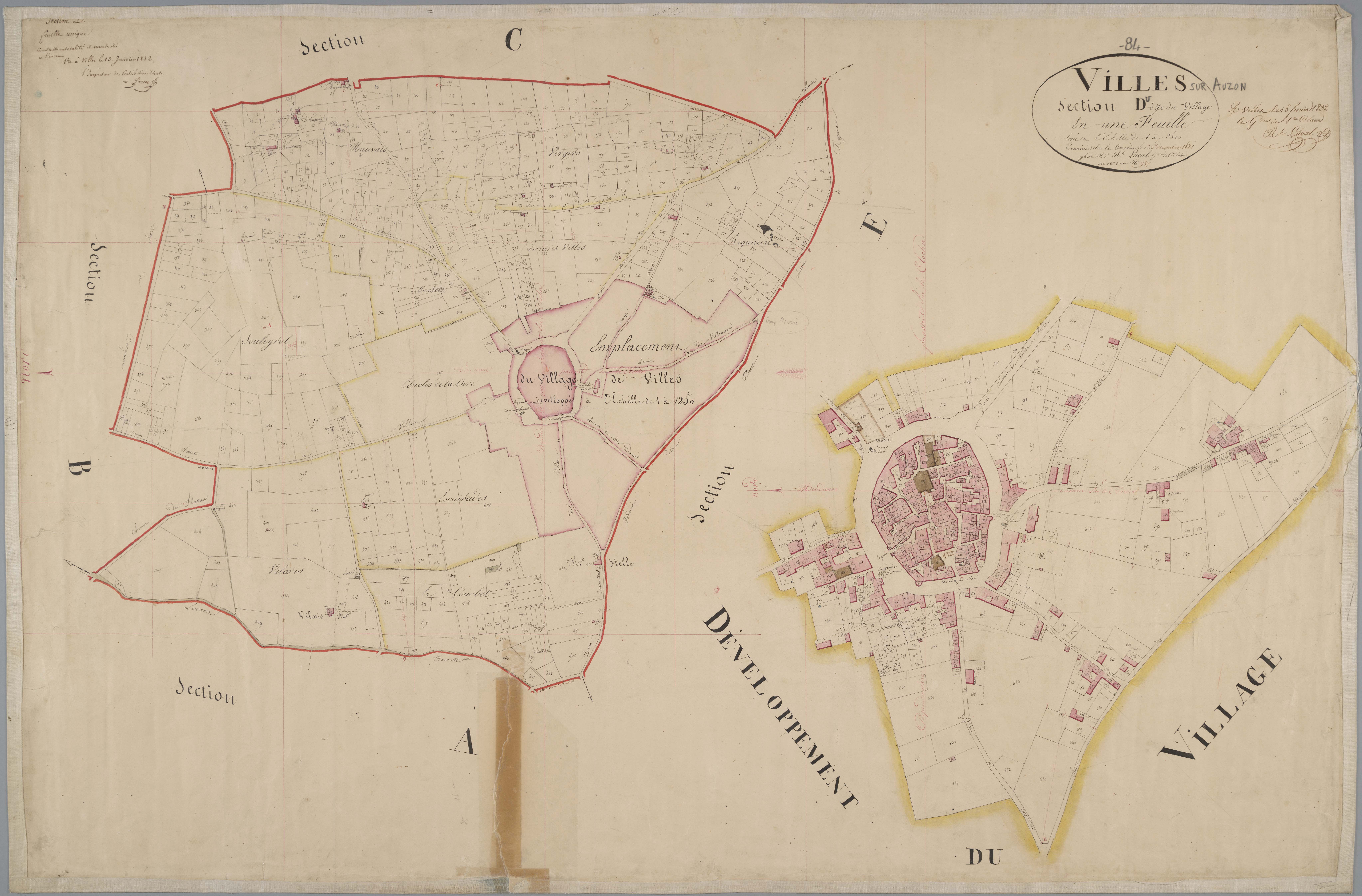 Villes-sur-Auzon - Feuille unique